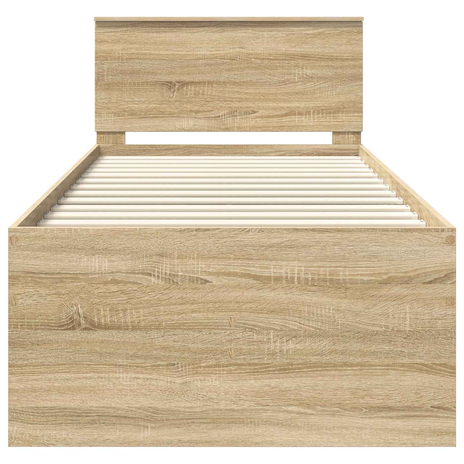 Slaapbank Sonoma Eiken en Zwart 100 x 200 cm Bewerkt hout is nu te koop bij PeponiXL, paradijselijk wonen!