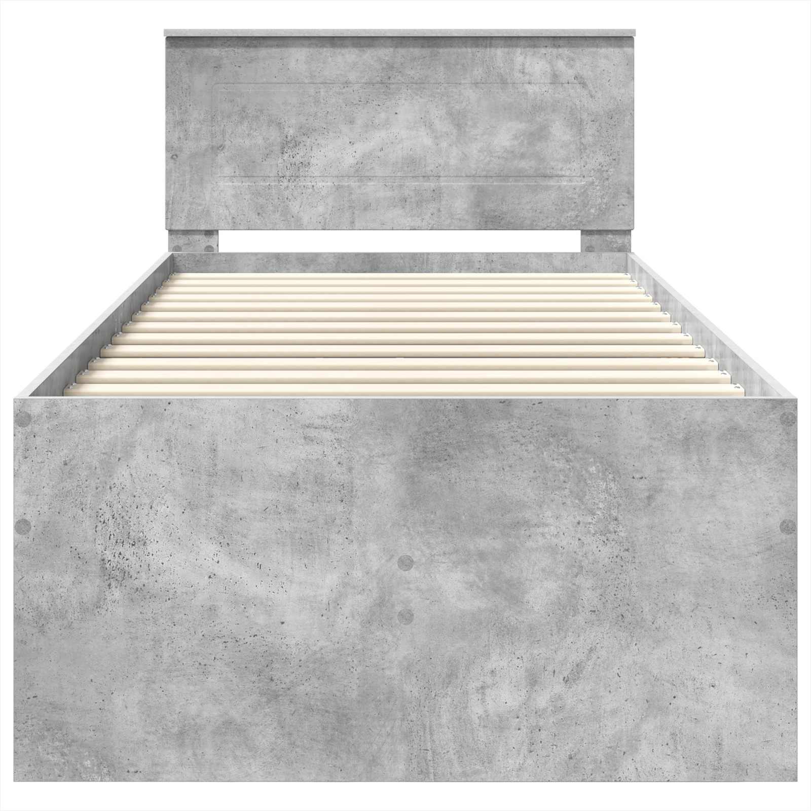 Slaapbank Beton Grijs en Zwart 90 x 190 cm Bewerkt hout is nu te koop bij PeponiXL, paradijselijk wonen!