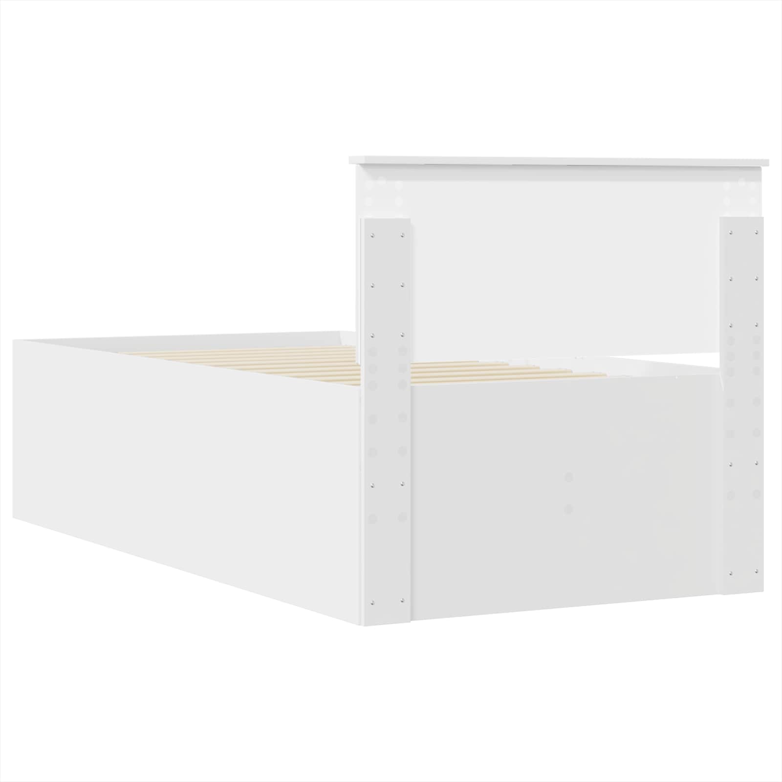 Slaapbank met lade Wit en zwart 75 x 190 cm Bewerkt hout is nu te koop bij PeponiXL, paradijselijk wonen!