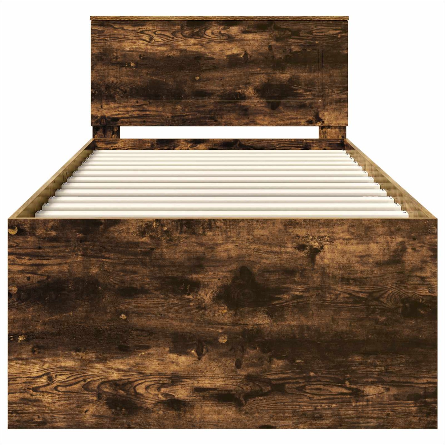 Slaapbank Gerookt Eiken en Zwart 75 x 190 cm Bewerkt hout is nu te koop bij PeponiXL, paradijselijk wonen!