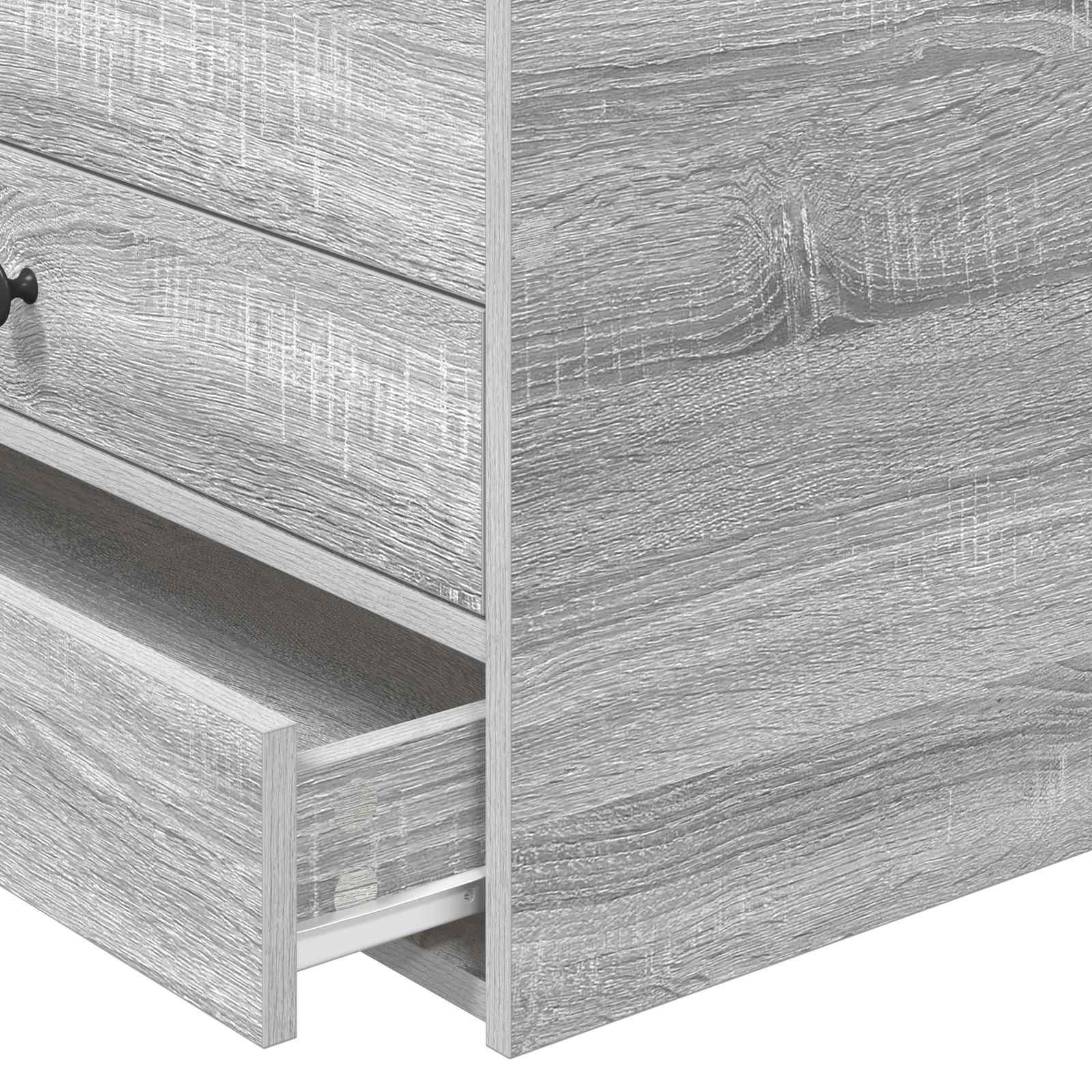 Slaapbank Grijs Sonoma en Zwart 75 x 190 cm Bewerkt hout is nu te koop bij PeponiXL, paradijselijk wonen!