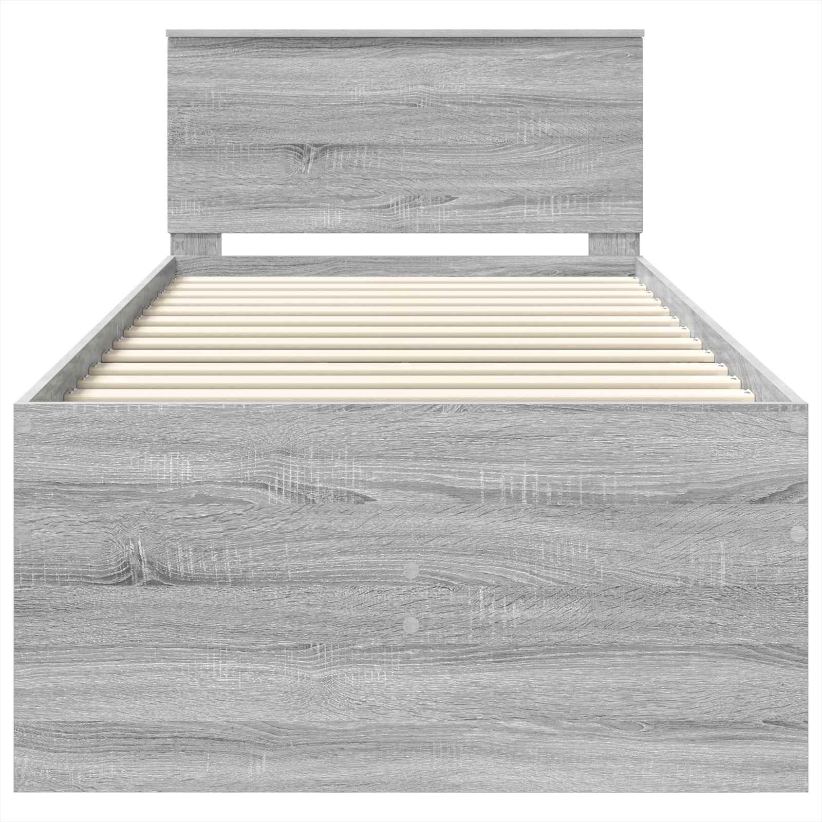 Slaapbank Grijs Sonoma en Zwart 75 x 190 cm Bewerkt hout is nu te koop bij PeponiXL, paradijselijk wonen!