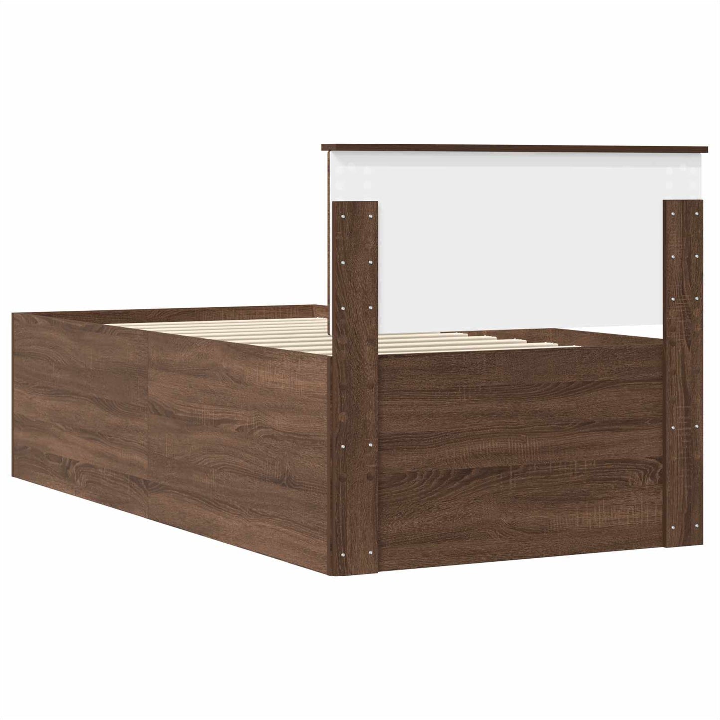 Slaapbank Bruin Eiken en Zwart 75 x 190 cm Bewerkt hout is nu te koop bij PeponiXL, paradijselijk wonen!