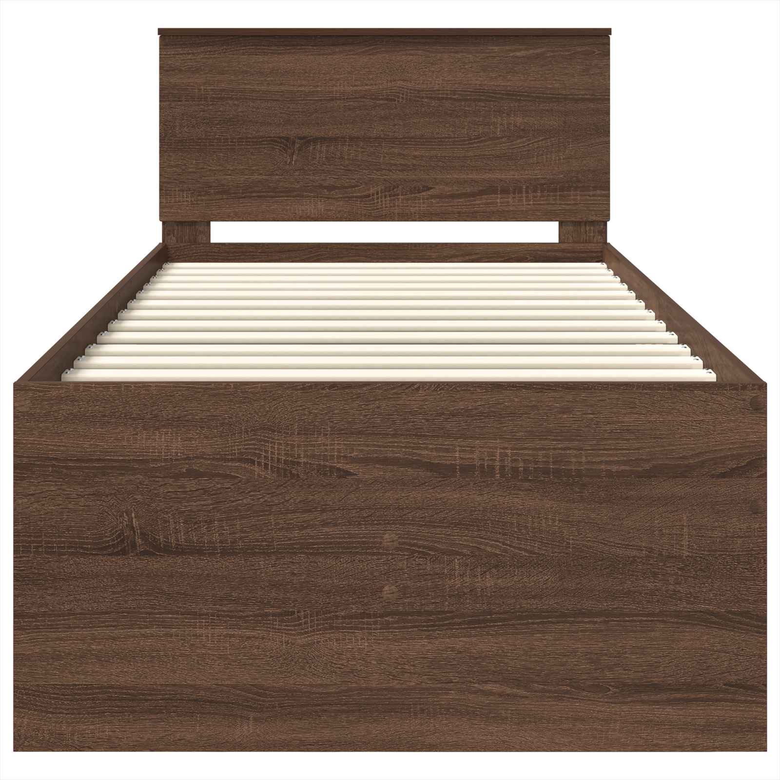Slaapbank Bruin Eiken en Zwart 75 x 190 cm Bewerkt hout is nu te koop bij PeponiXL, paradijselijk wonen!