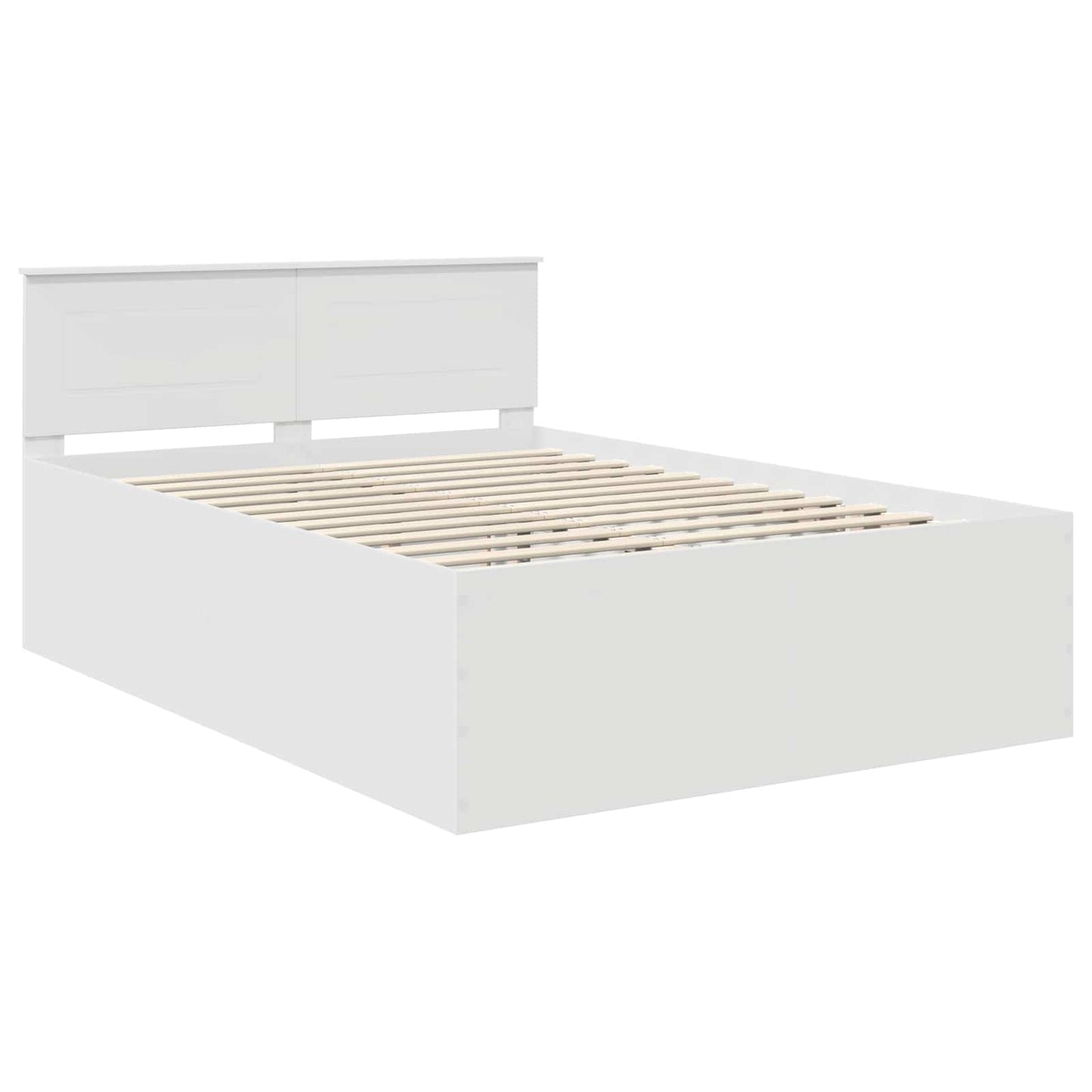 Bedframe met hoofdeinde Wit 160 x 200 cm Bewerkt hout is nu te koop bij PeponiXL, paradijselijk wonen!
