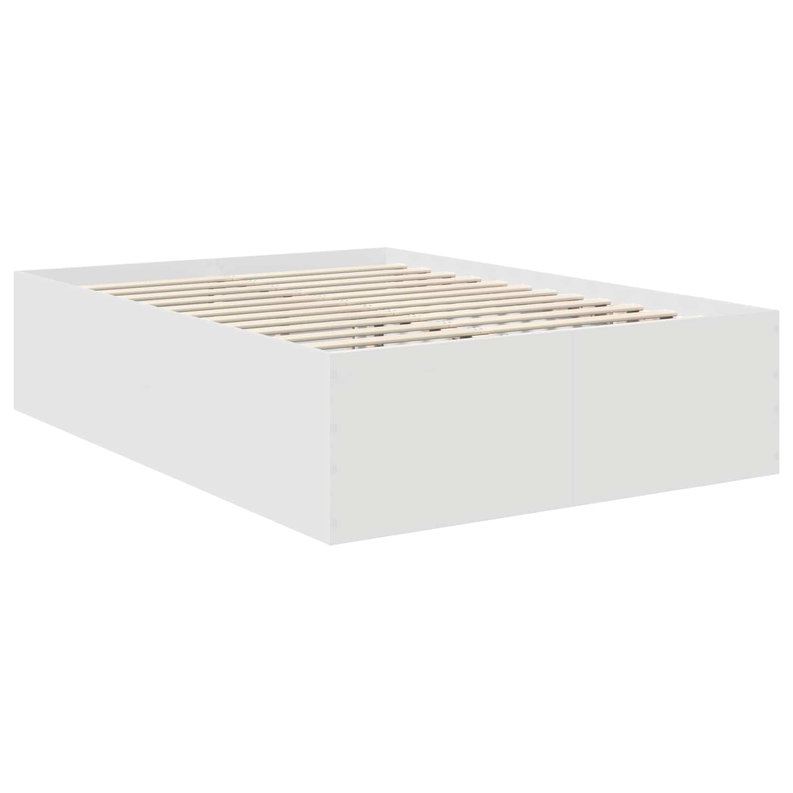 Bedframe met hoofdeinde Wit 150 x 200 cm Bewerkt hout is nu te koop bij PeponiXL, paradijselijk wonen!