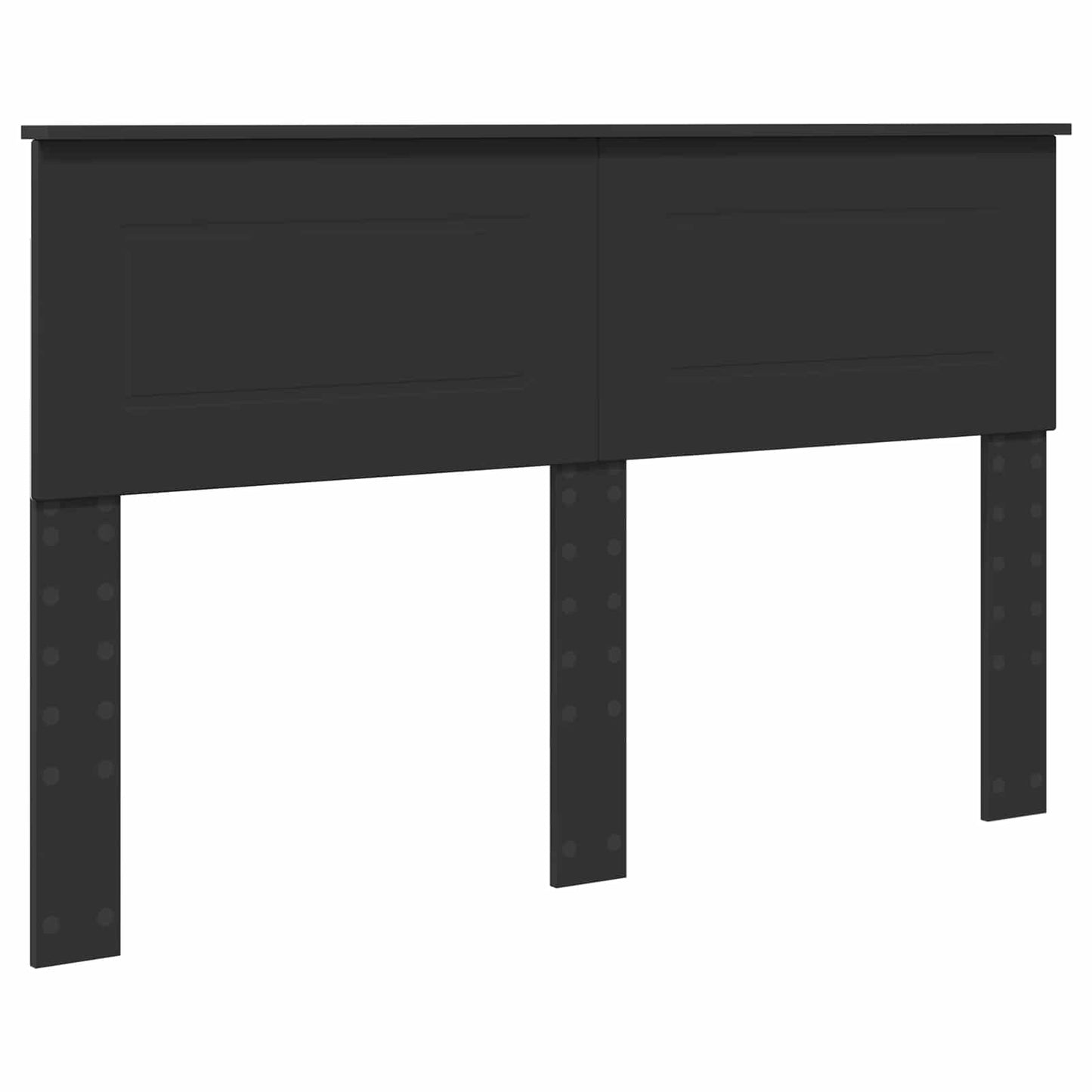 Bedframe met hoofdeinde Zwart 140 x 190 cm Bewerkt hout is nu te koop bij PeponiXL, paradijselijk wonen!