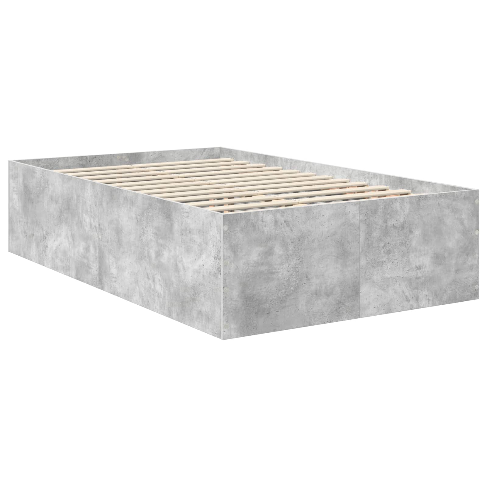 Bedframe met hoofdeinde Beton Grijs 120 x 190 cm Bewerkt hout is nu te koop bij PeponiXL, paradijselijk wonen!