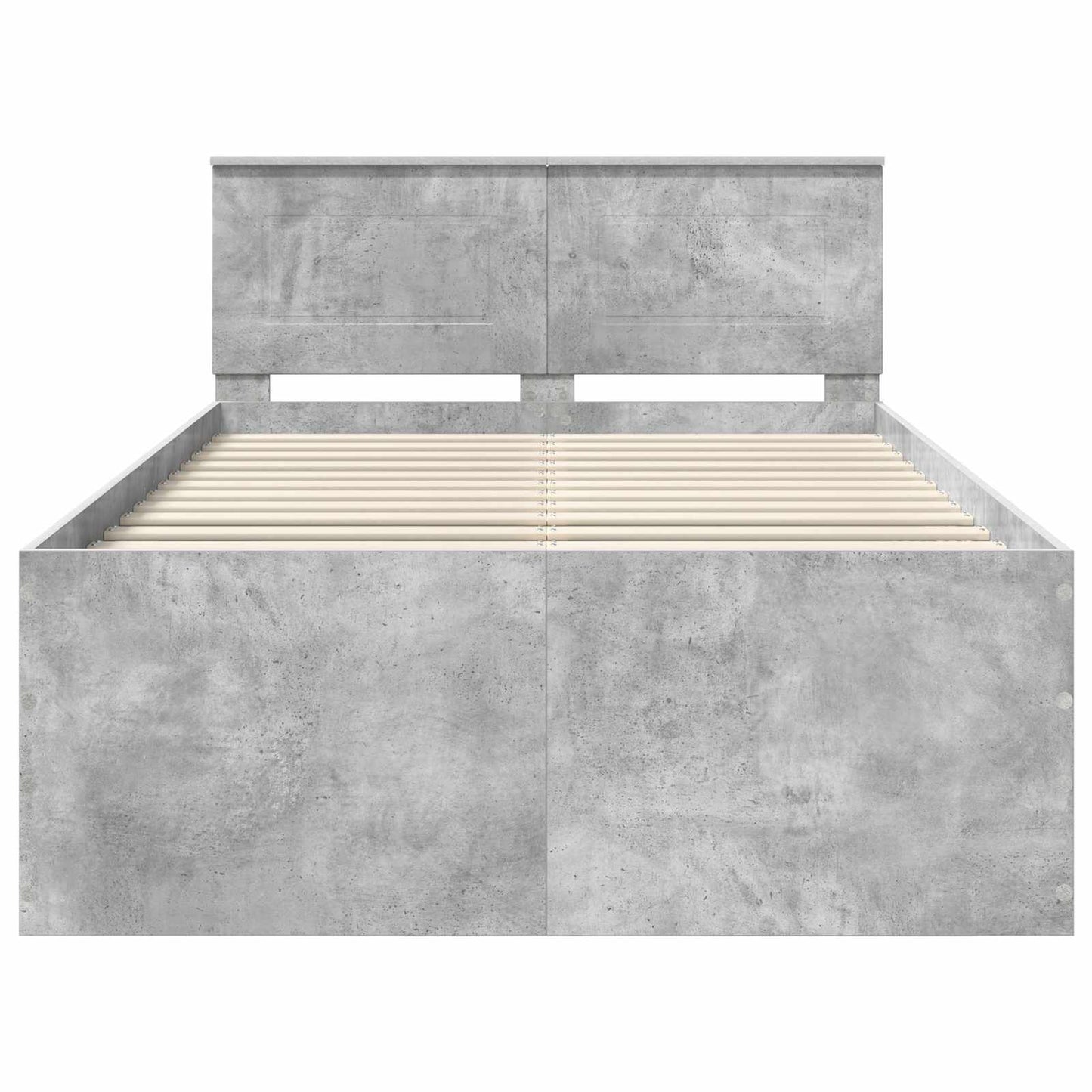 Bedframe met hoofdeinde Beton Grijs 120 x 190 cm Bewerkt hout is nu te koop bij PeponiXL, paradijselijk wonen!