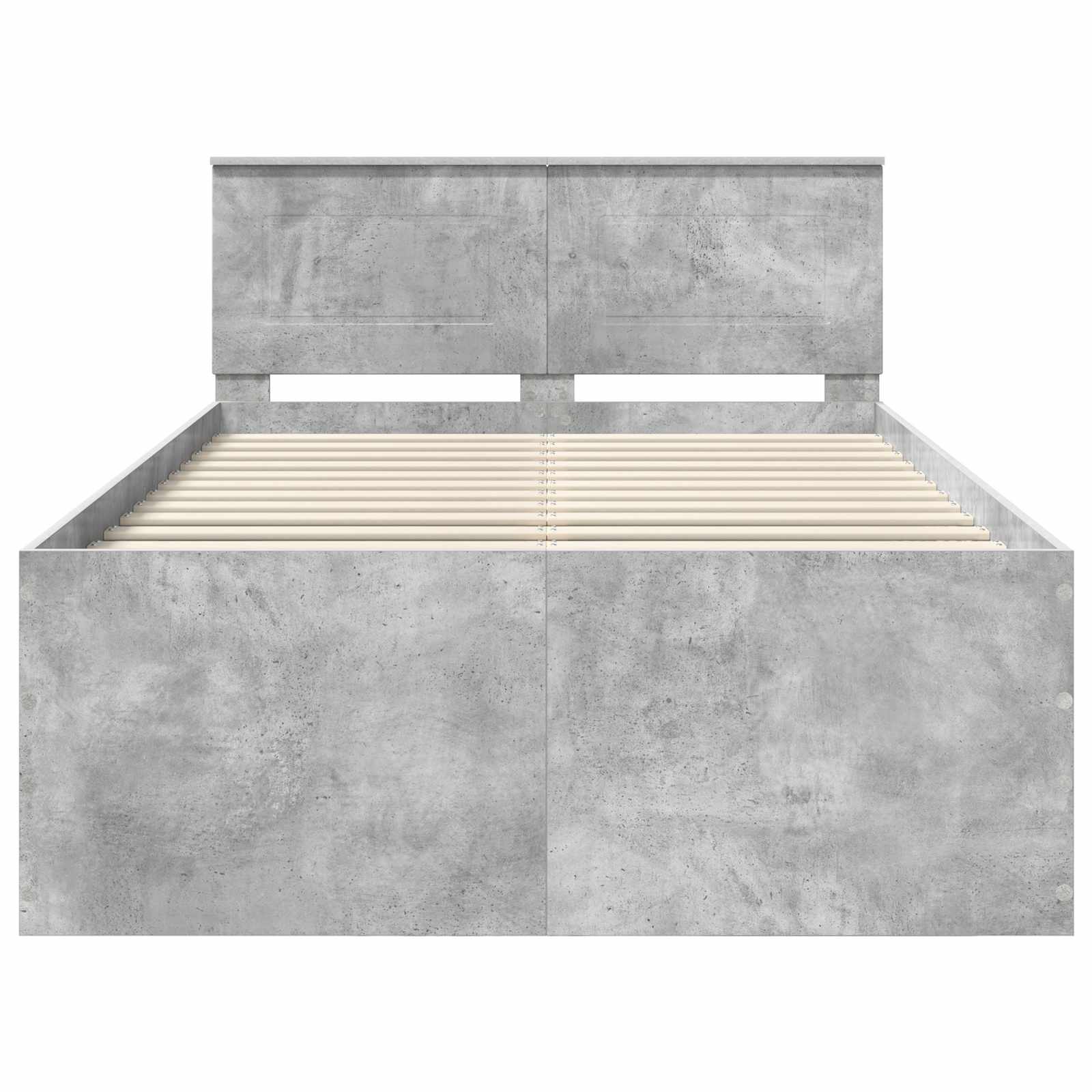 Bedframe met hoofdeinde Beton Grijs 120 x 190 cm Bewerkt hout is nu te koop bij PeponiXL, paradijselijk wonen!
