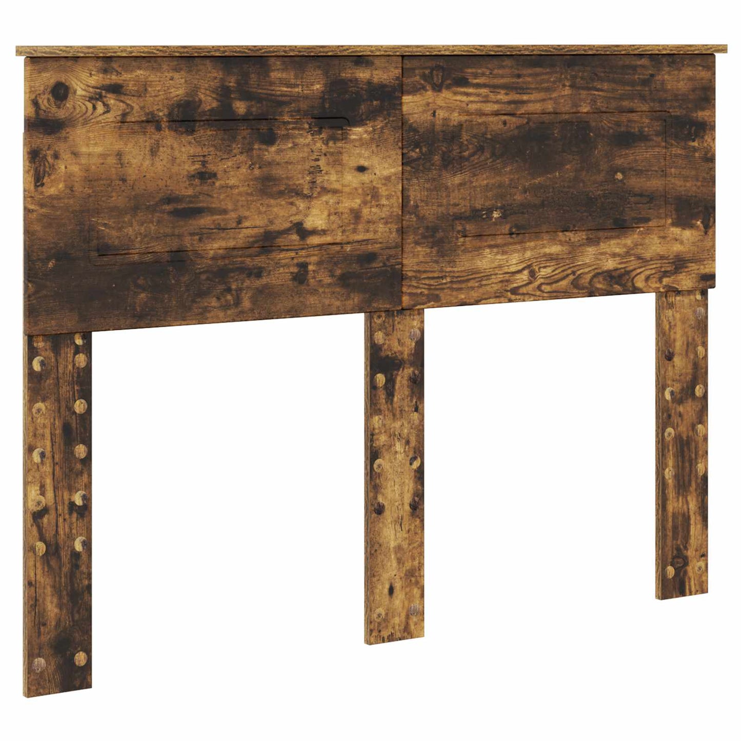 Bedframe met hoofdeinde Gerookt eiken 120 x 200 cm Bewerkt hout is nu te koop bij PeponiXL, paradijselijk wonen!
