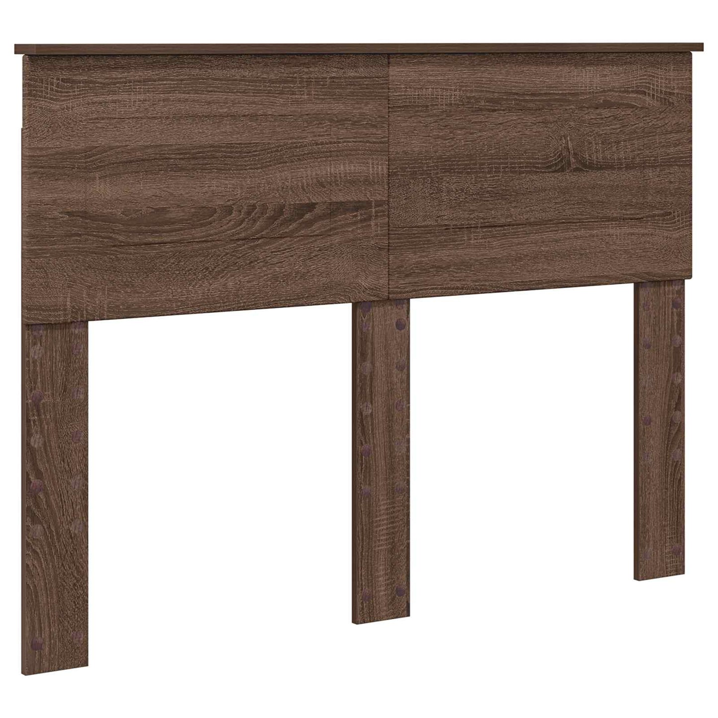 Bedframe met hoofdeinde Bruin Eiken 120 x 200 cm Bewerkt hout is nu te koop bij PeponiXL, paradijselijk wonen!
