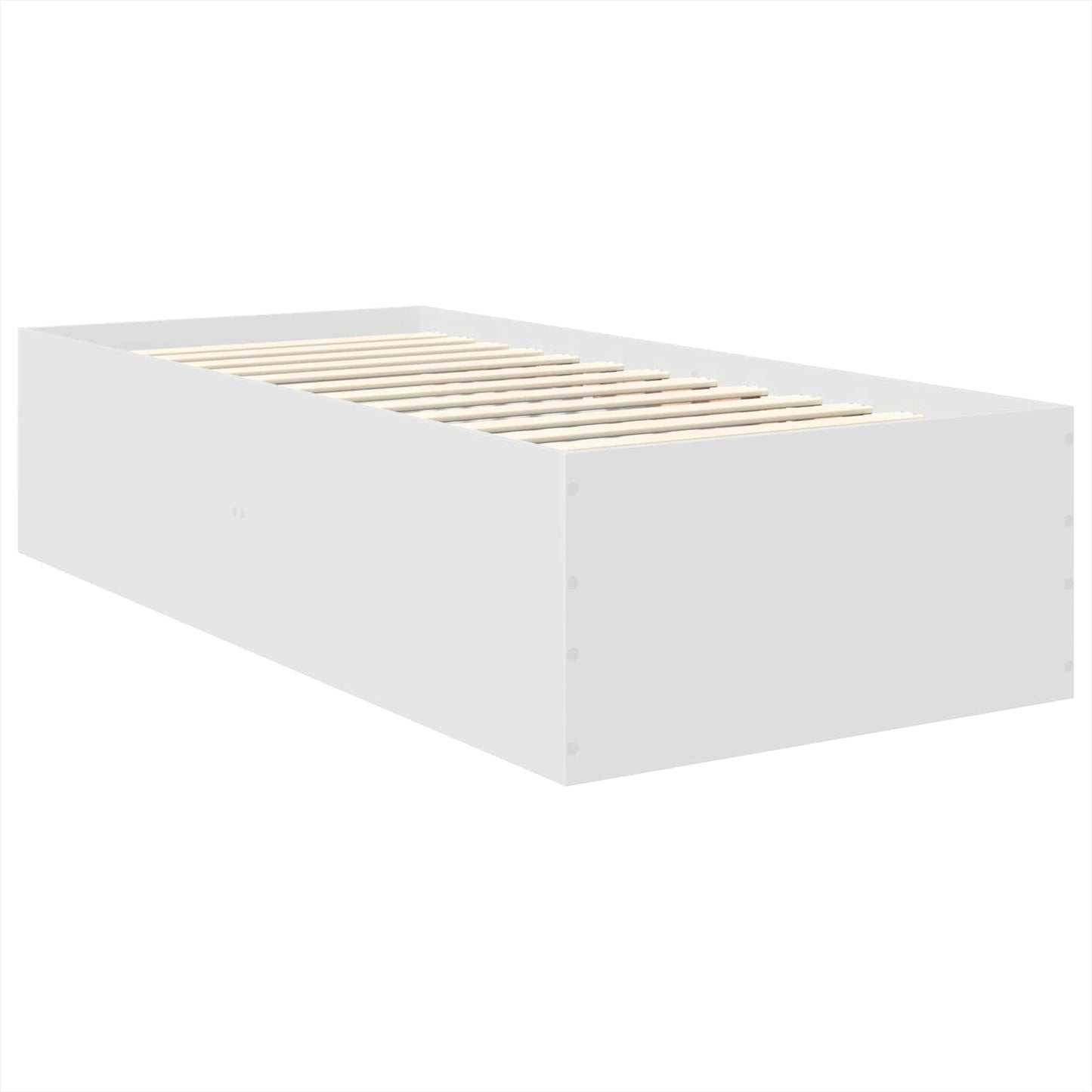 Bedframe met hoofdeinde Wit 75 x 190 cm Bewerkt hout is nu te koop bij PeponiXL, paradijselijk wonen!