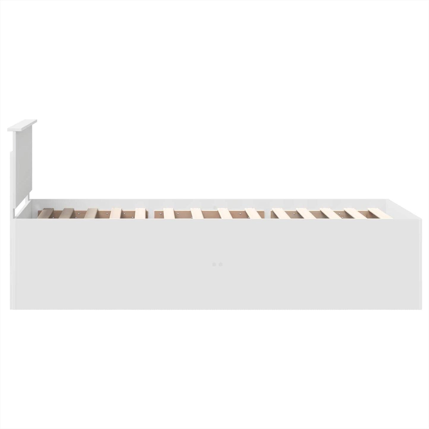 Bedframe met hoofdeinde Wit 75 x 190 cm Bewerkt hout is nu te koop bij PeponiXL, paradijselijk wonen!