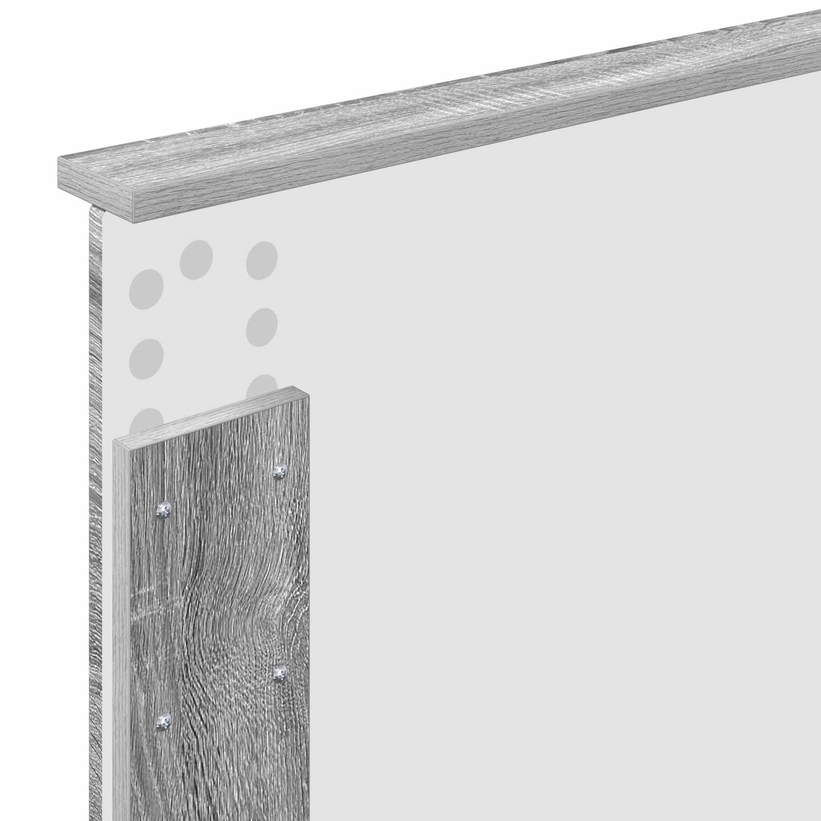 Bedframe met hoofdeinde Grijs Sonoma 75 x 190 cm Bewerkt hout is nu te koop bij PeponiXL, paradijselijk wonen!