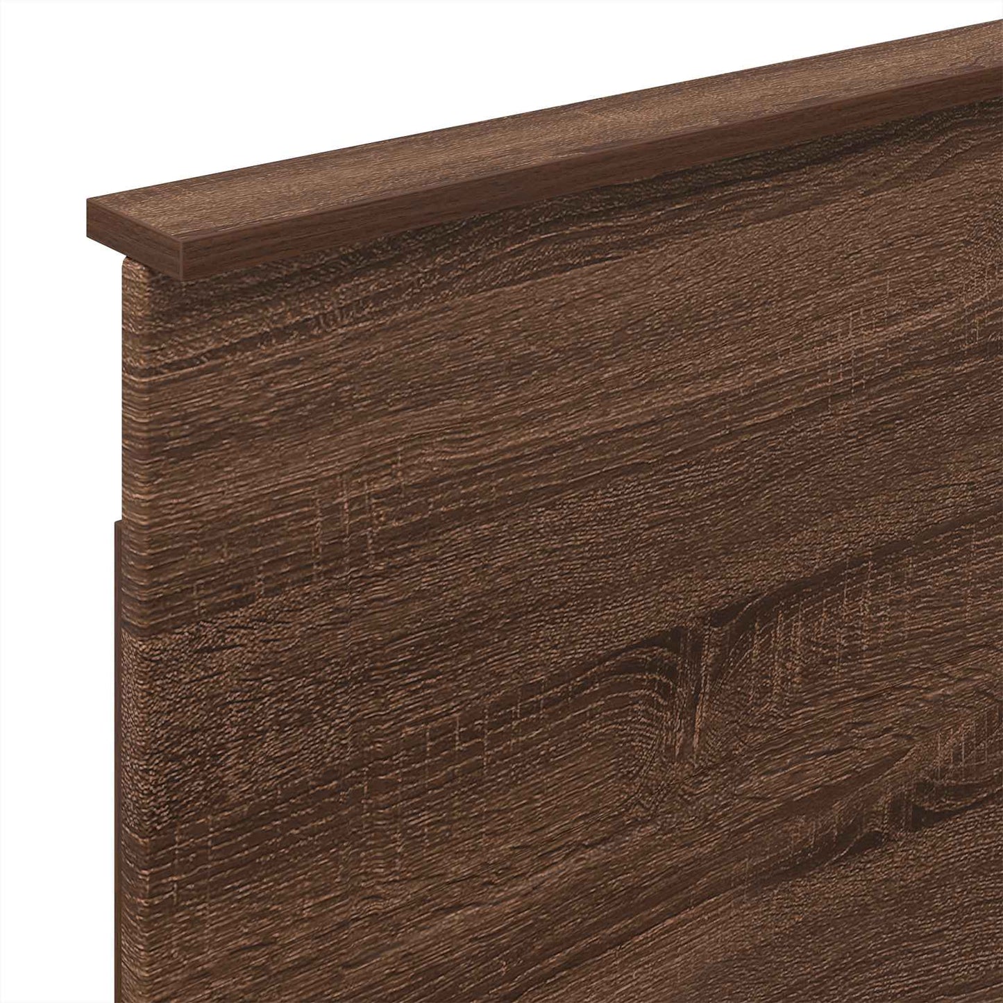 Bedframe met hoofdeinde Bruin Eiken 75 x 190 cm Bewerkt hout is nu te koop bij PeponiXL, paradijselijk wonen!