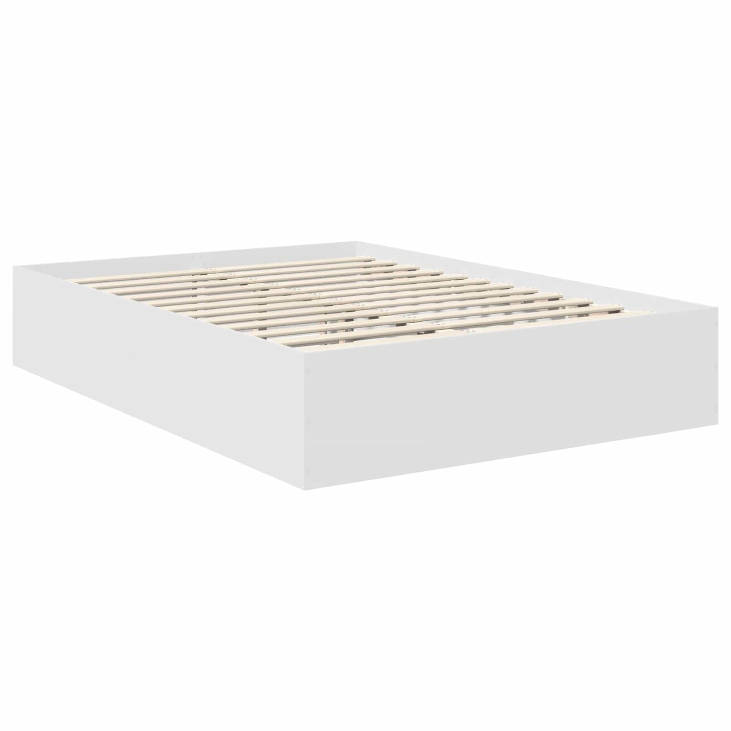 Bedframe met hoofdeinde Wit 150 x 200 cm Bewerkt hout is nu te koop bij PeponiXL, paradijselijk wonen!