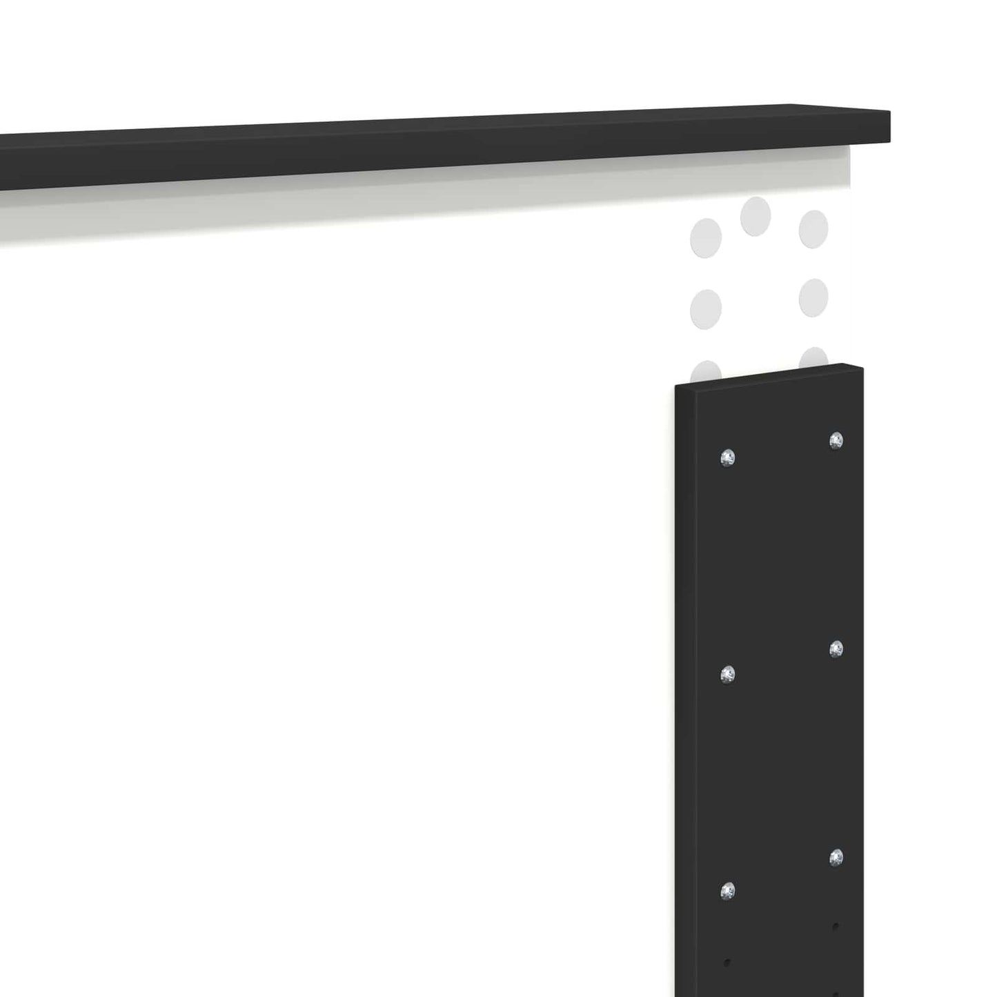 Bedframe met hoofdeinde Zwart 135 x 190 cm Bewerkt hout is nu te koop bij PeponiXL, paradijselijk wonen!