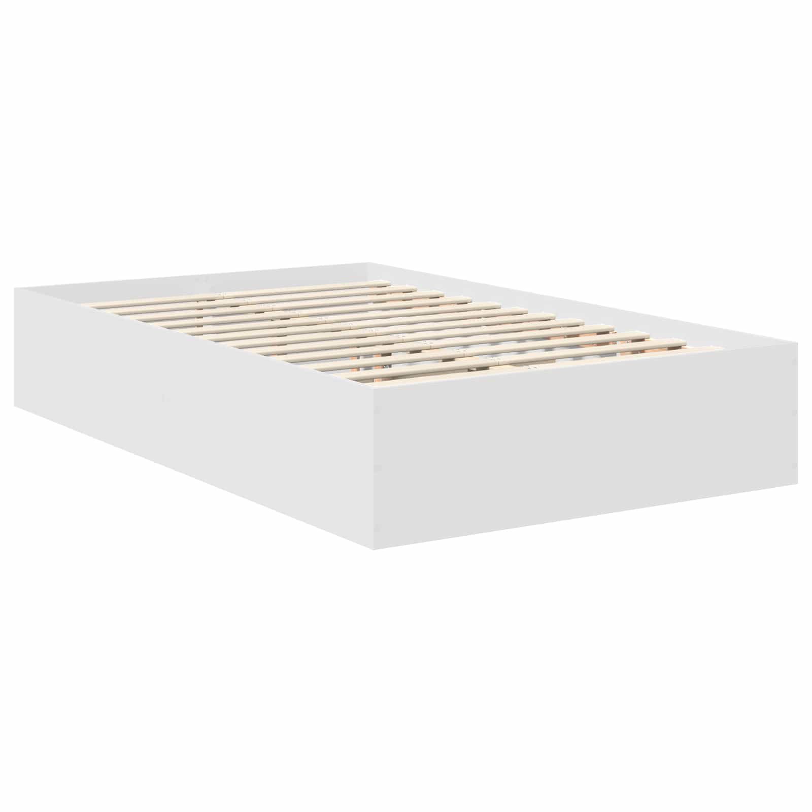 Bedframe met hoofdeinde Wit 120 x 190 cm Bewerkt hout is nu te koop bij PeponiXL, paradijselijk wonen!