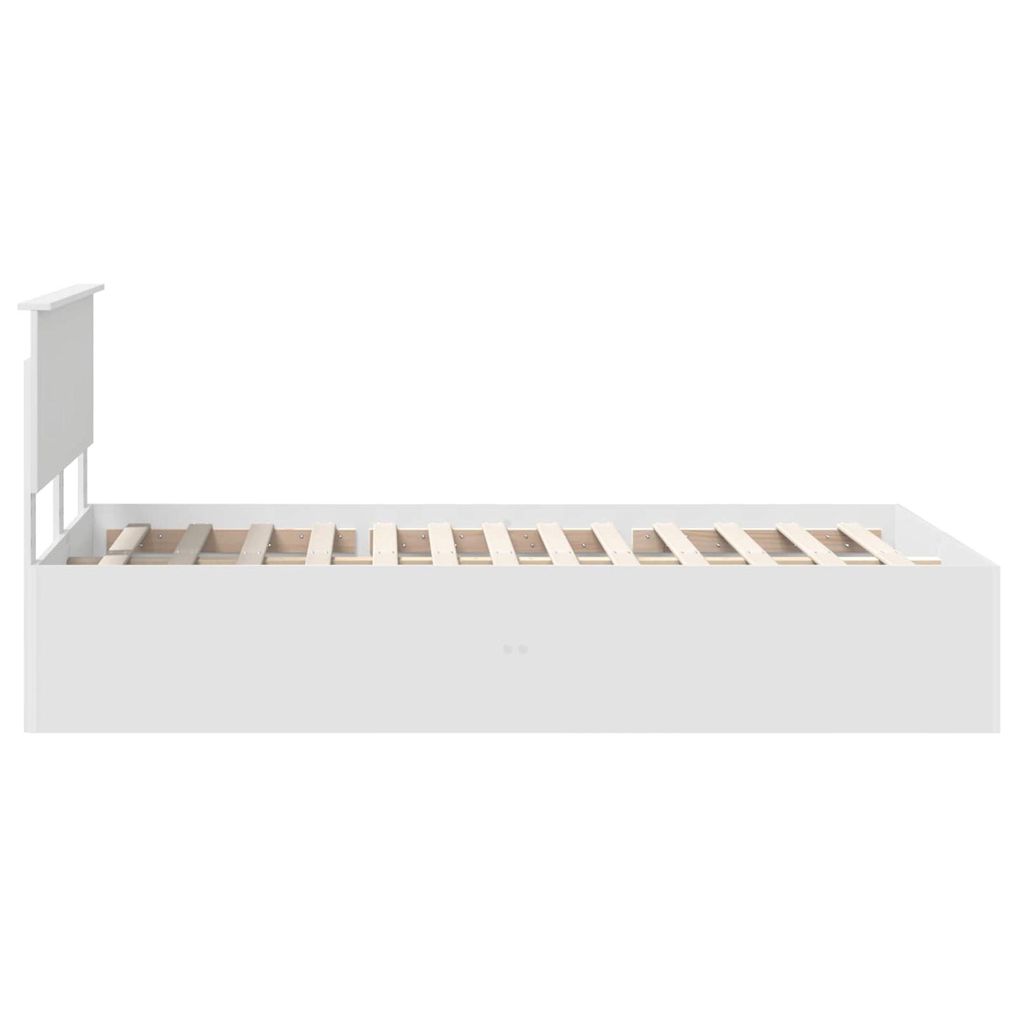 Bedframe met hoofdeinde Wit 120 x 190 cm Bewerkt hout is nu te koop bij PeponiXL, paradijselijk wonen!