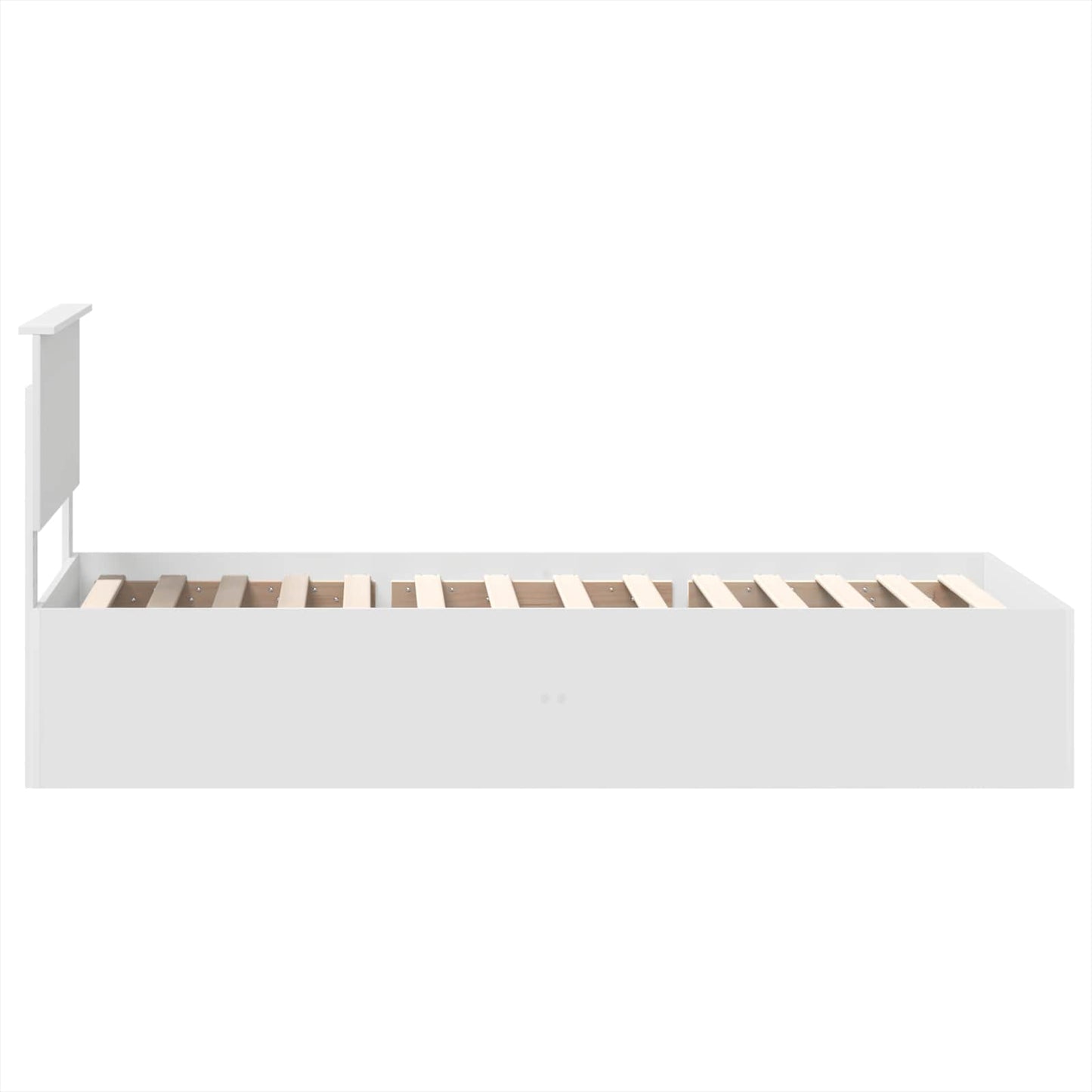 Bedframe met hoofdeinde Wit 100 x 200 cm Bewerkt hout is nu te koop bij PeponiXL, paradijselijk wonen!