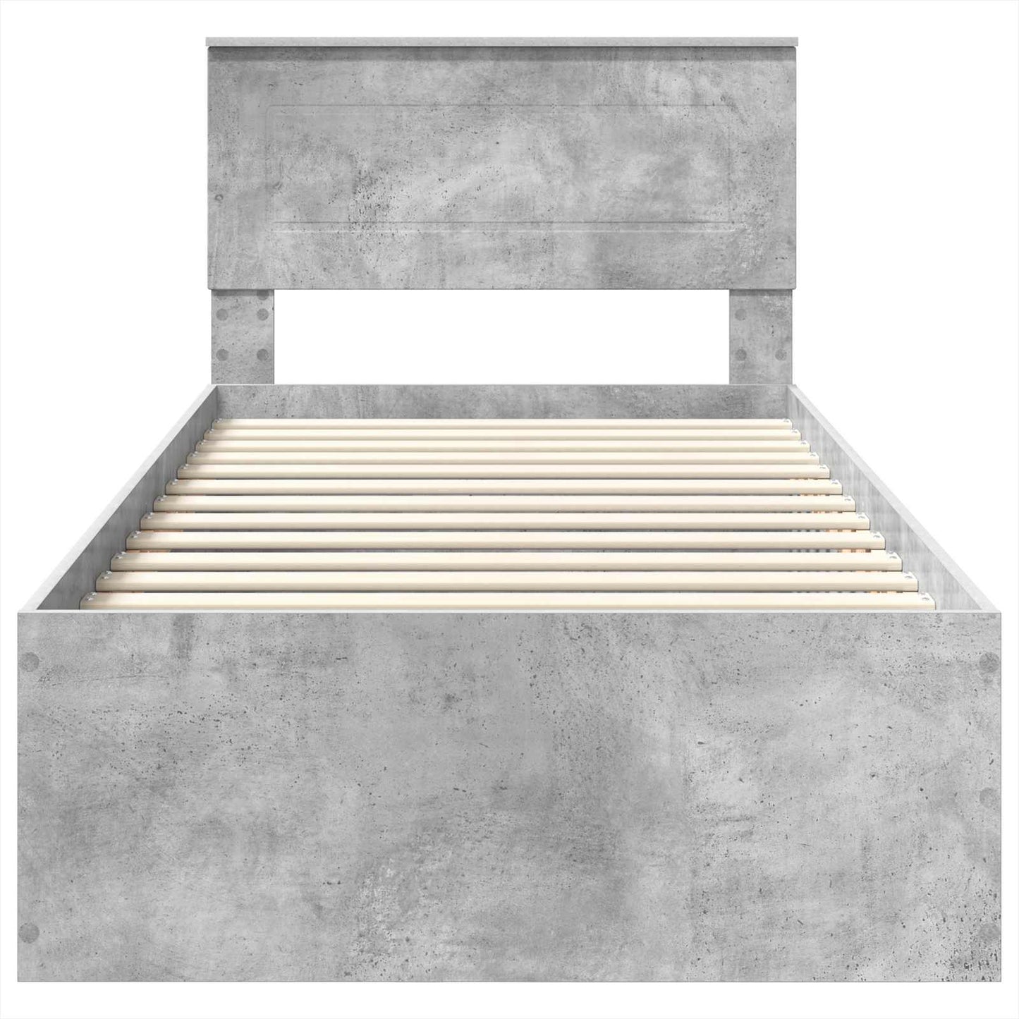Bedframe met hoofdeinde Beton Grijs 100 x 200 cm Bewerkt hout is nu te koop bij PeponiXL, paradijselijk wonen!