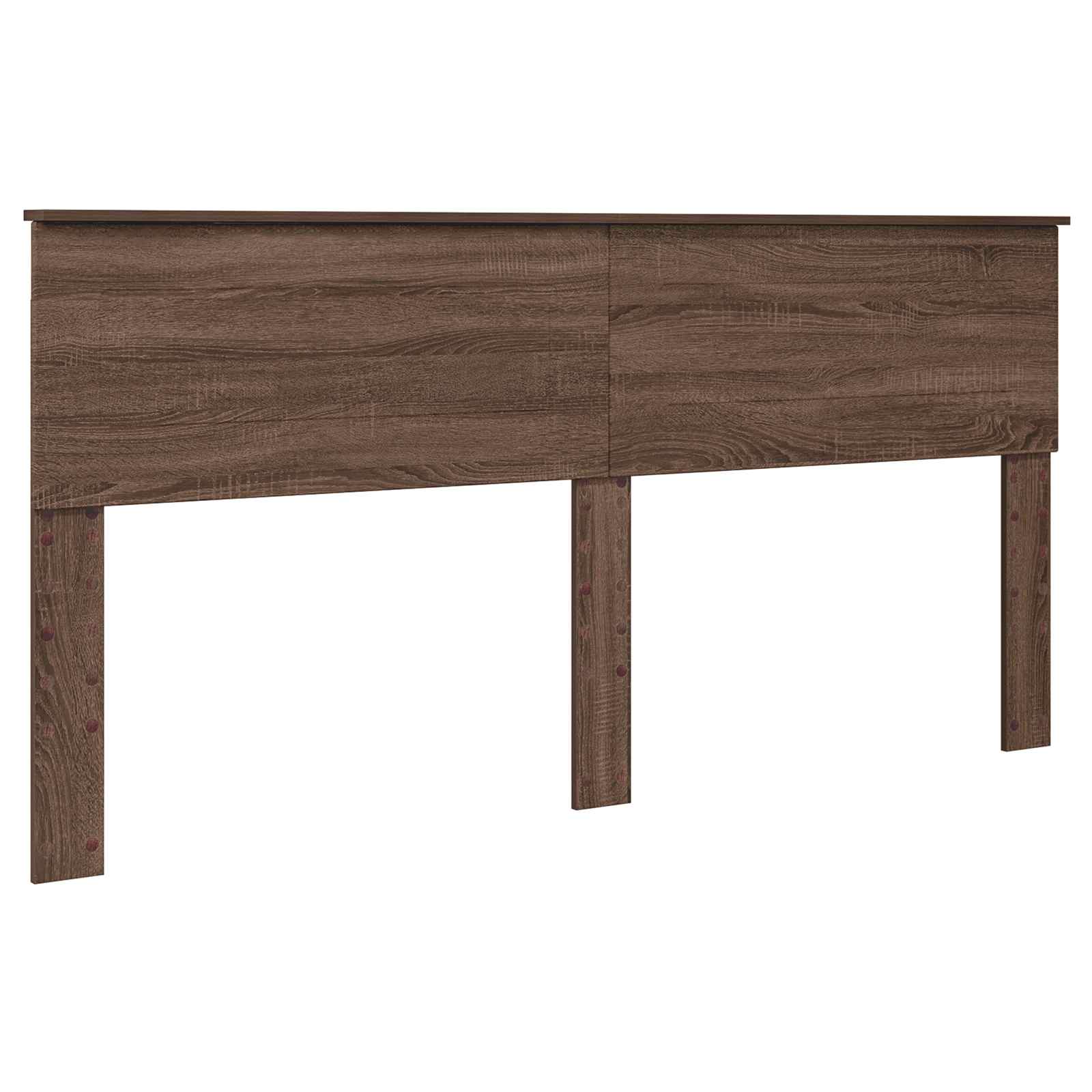 Bedframe met hoofdeinde Bruin Eiken 200 x 200 cm Bewerkt hout is nu te koop bij PeponiXL, paradijselijk wonen!