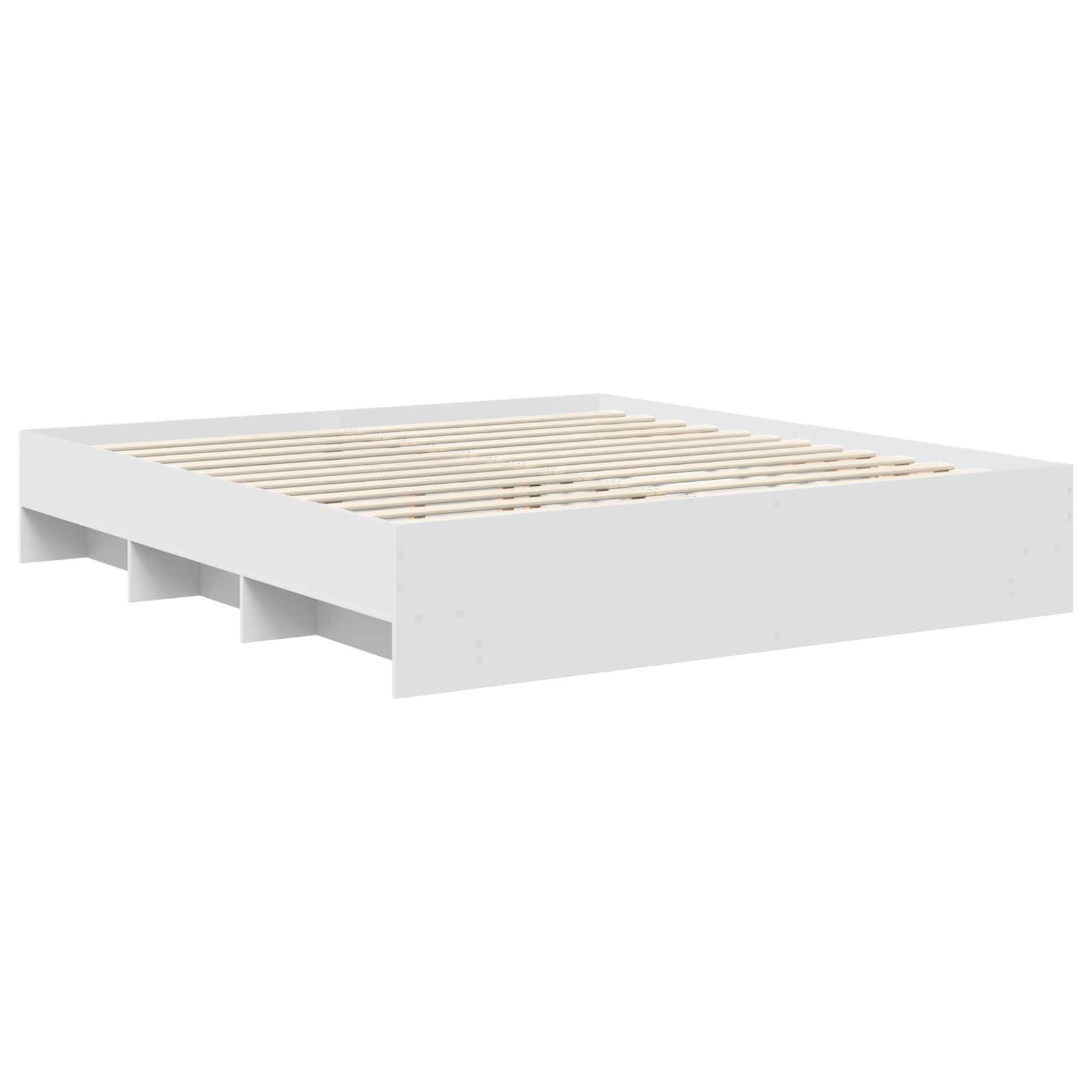 Bedframe met hoofdeinde Wit 180 x 200 cm Bewerkt hout is nu te koop bij PeponiXL, paradijselijk wonen!