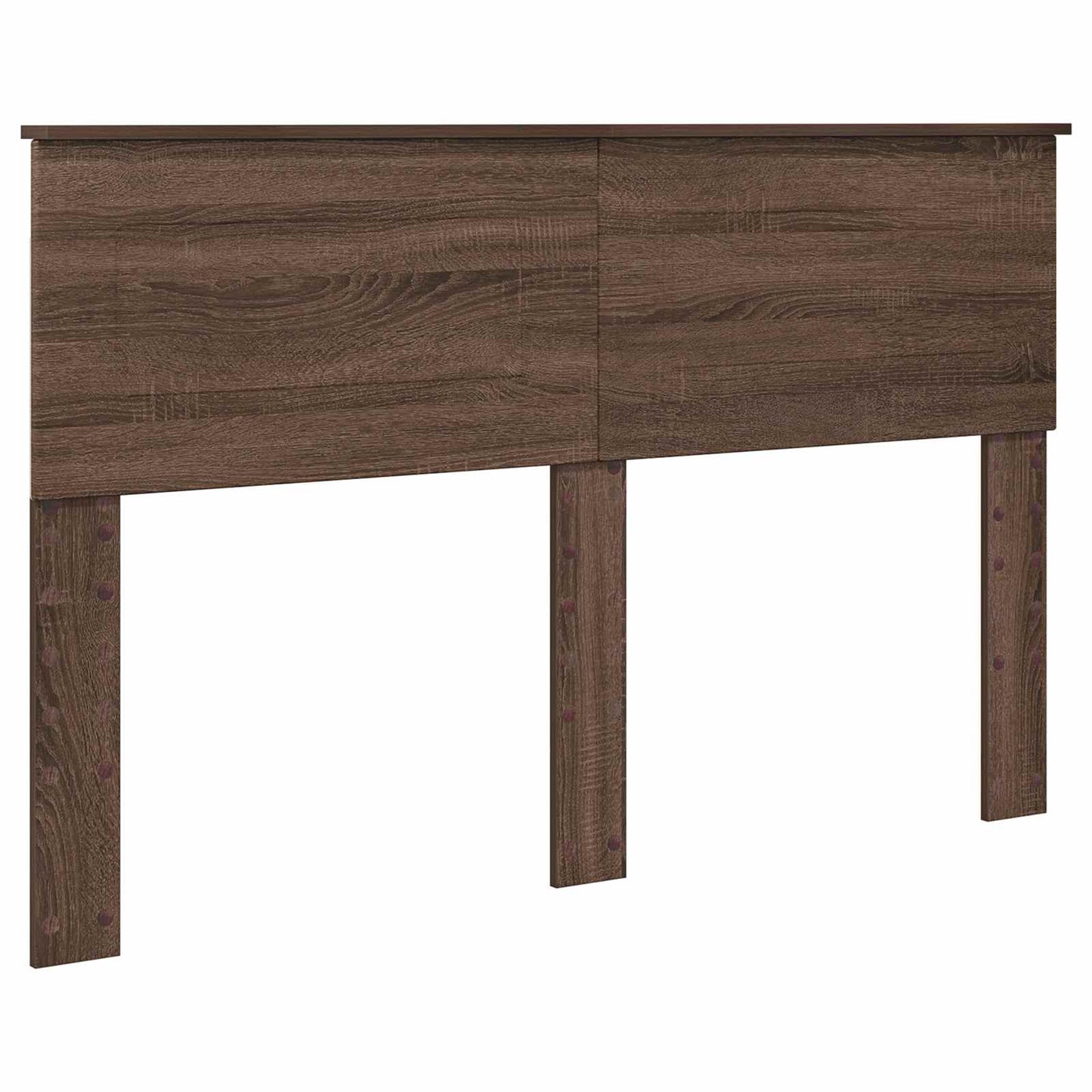 Bedframe met hoofdeinde Bruin Eiken 150 x 200 cm Bewerkt hout is nu te koop bij PeponiXL, paradijselijk wonen!