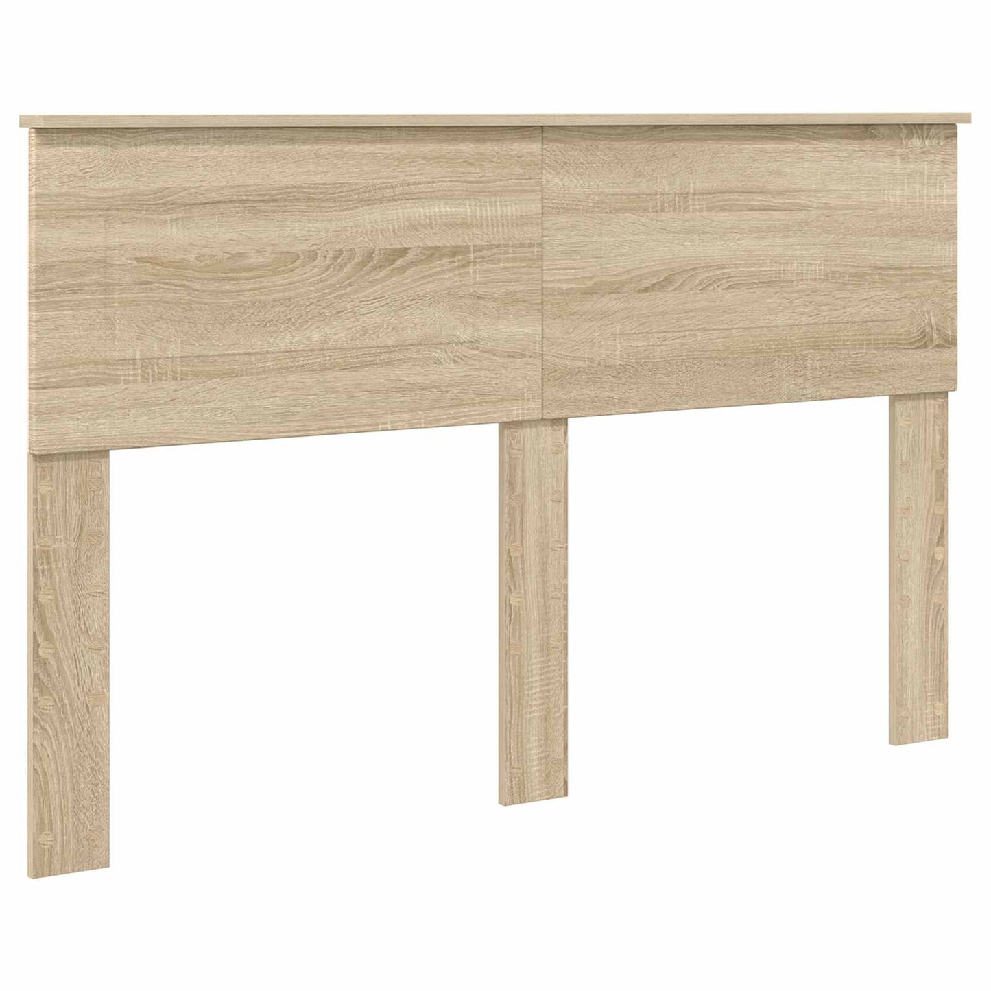 Bedframe met hoofdeinde Sonoma Eiken 140 x 200 cm Bewerkt hout is nu te koop bij PeponiXL, paradijselijk wonen!