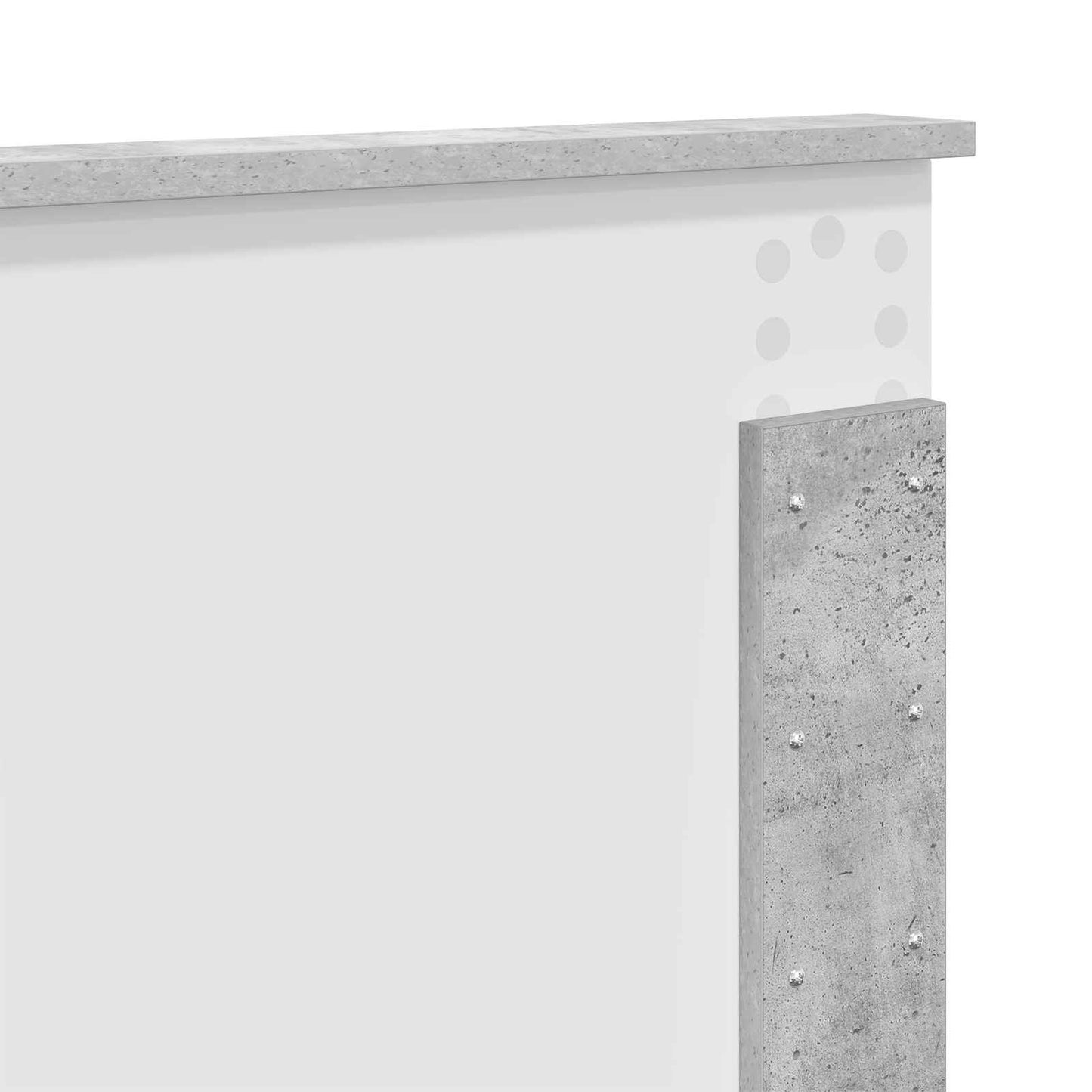 Bedframe met hoofdeinde Beton Grijs 140 x 200 cm Bewerkt hout is nu te koop bij PeponiXL, paradijselijk wonen!
