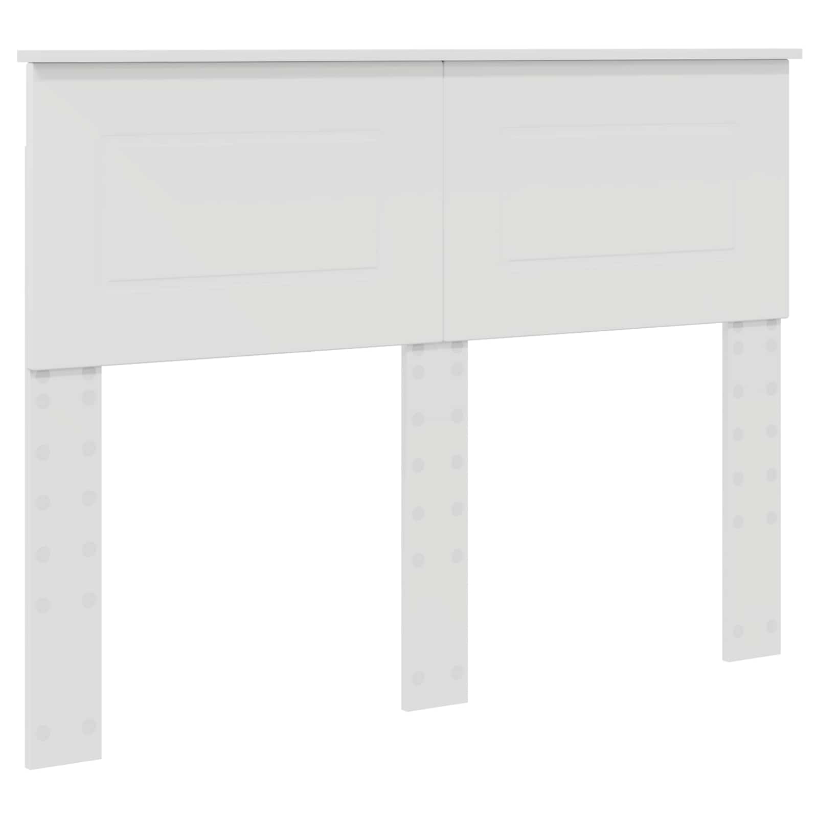 Bedframe met hoofdeinde Wit 137 x 203 cm Bewerkt hout is nu te koop bij PeponiXL, paradijselijk wonen!