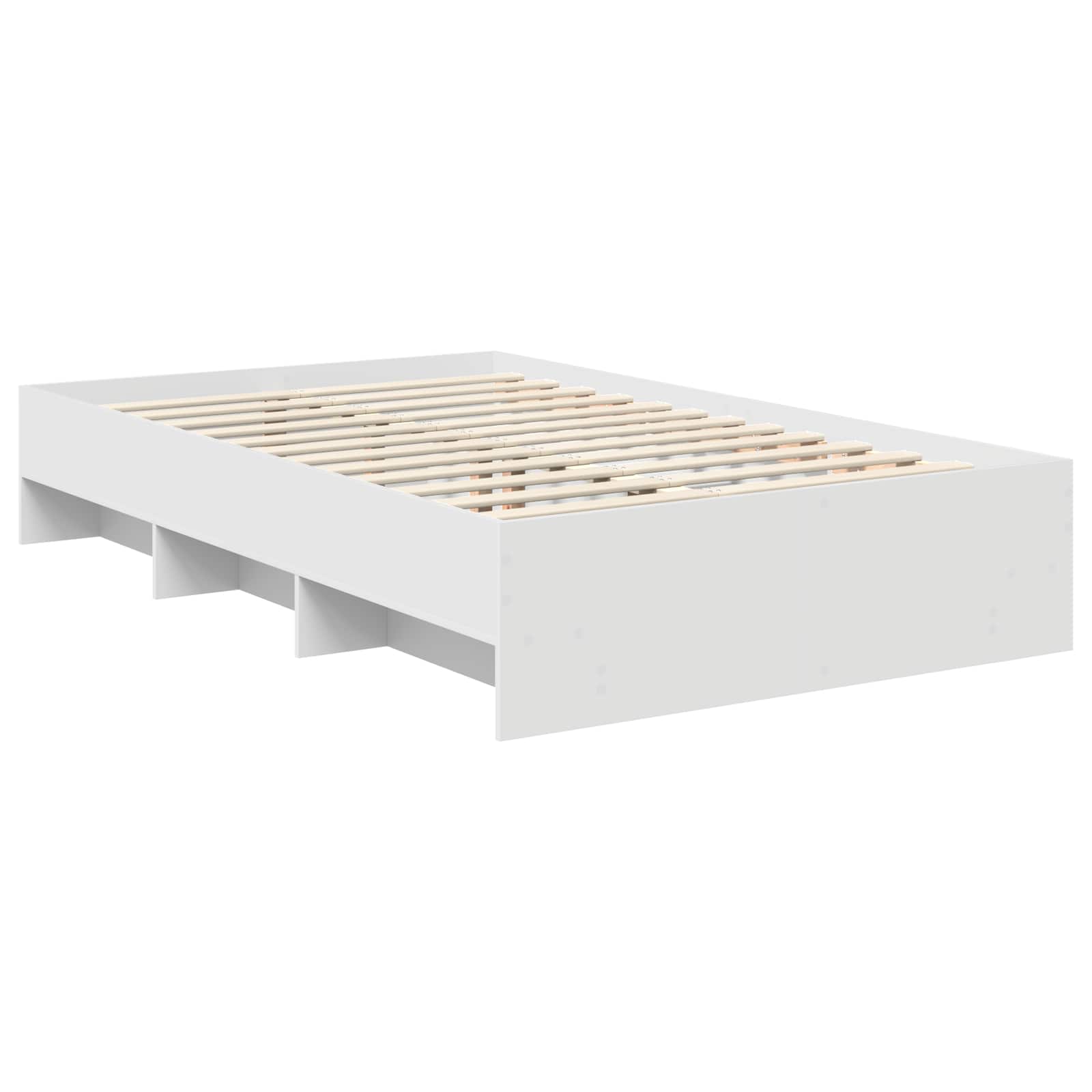 Bedframe met hoofdeinde Wit 120 x 123 cm Bewerkt hout is nu te koop bij PeponiXL, paradijselijk wonen!