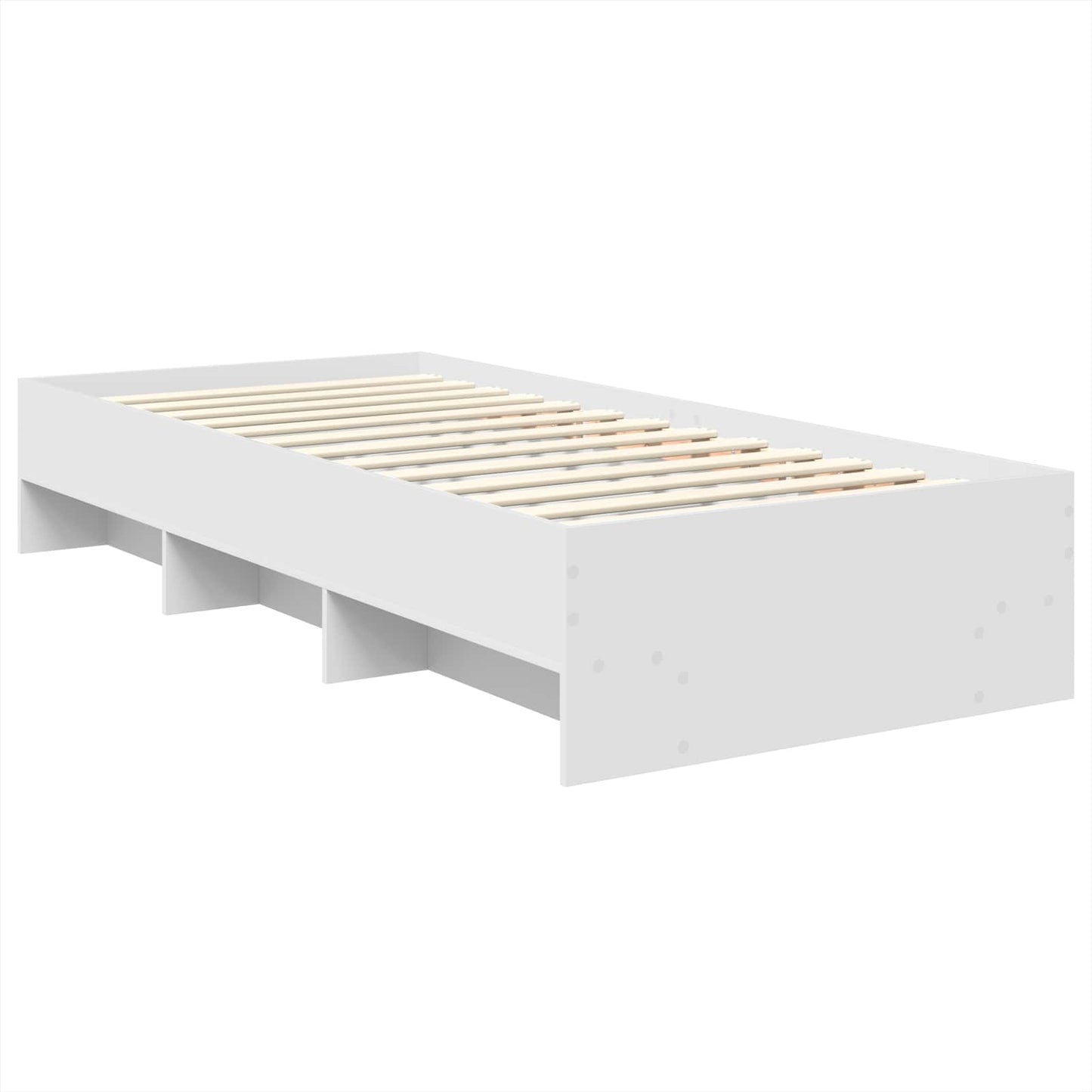 Bedframe met hoofdeinde Wit 80 x 200 cm Bewerkt hout is nu te koop bij PeponiXL, paradijselijk wonen!