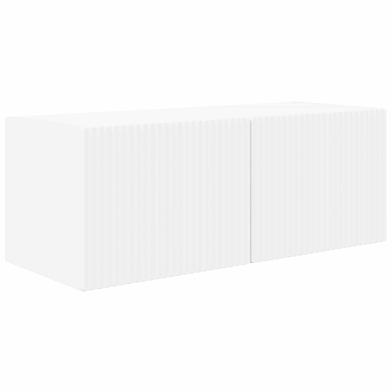 TV Wandkast Set Wandgemonteerd 4 pcs Wit Bewerkt hout is nu te koop bij PeponiXL, paradijselijk wonen!