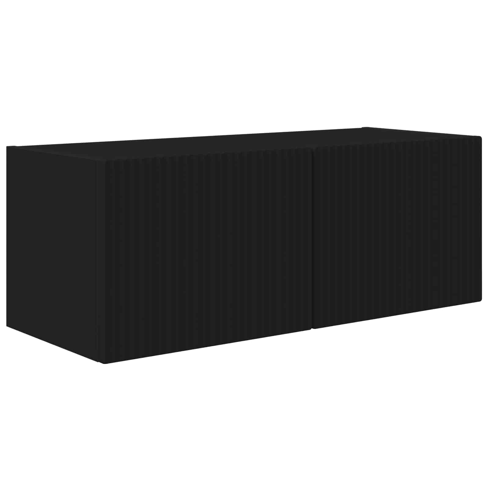 TV Wandkast Set Wandgemonteerd 4 pcs Zwart Bewerkt hout is nu te koop bij PeponiXL, paradijselijk wonen!