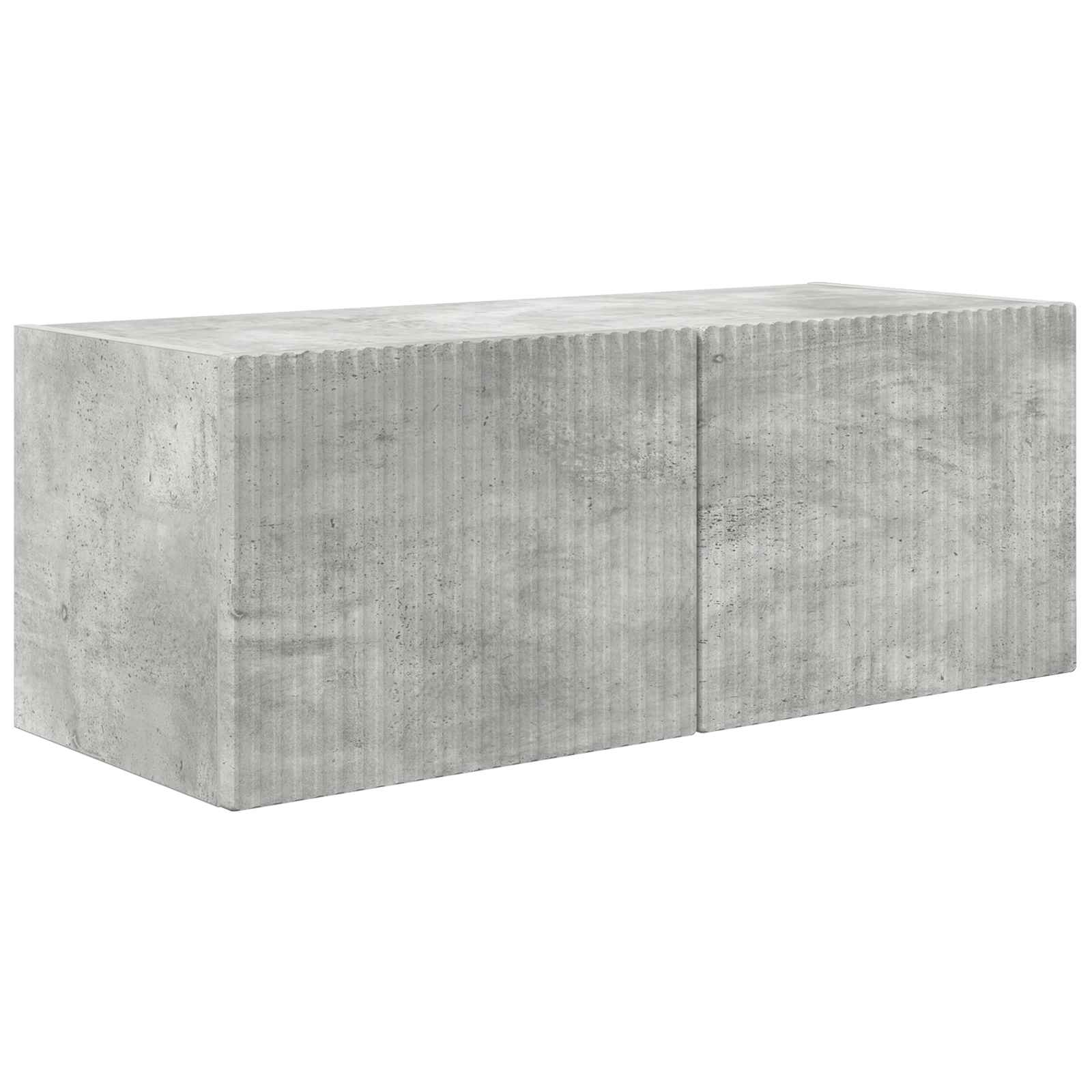 TV Wandkast Set Wandgemonteerd 4 pcs Beton Grijs Bewerkt hout is nu te koop bij PeponiXL, paradijselijk wonen!