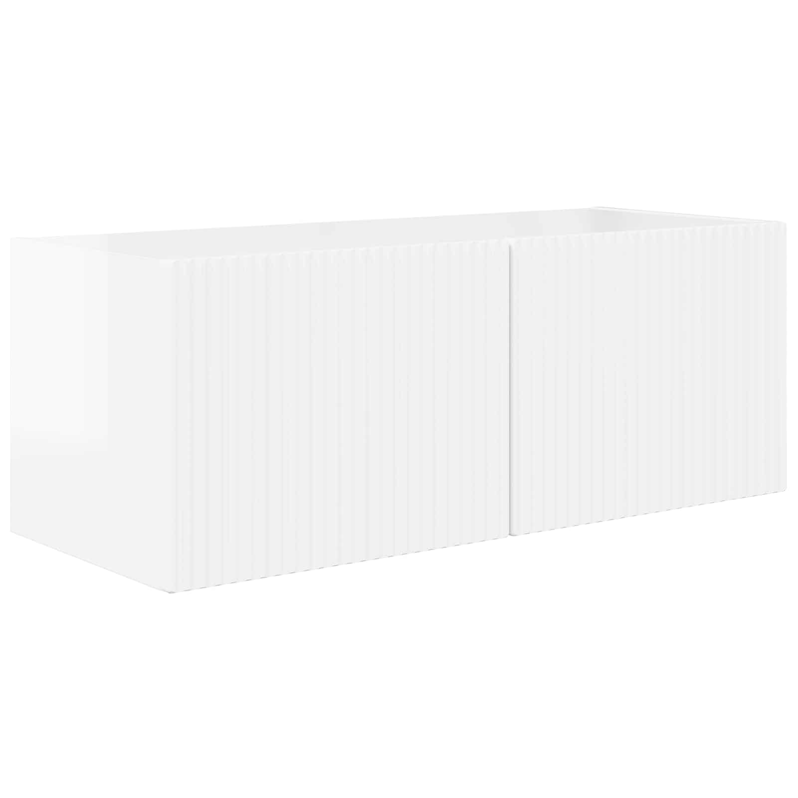 TV Wandkast Set Wandgemonteerd 4 pcs Hoogglans wit Bewerkt hout is nu te koop bij PeponiXL, paradijselijk wonen!