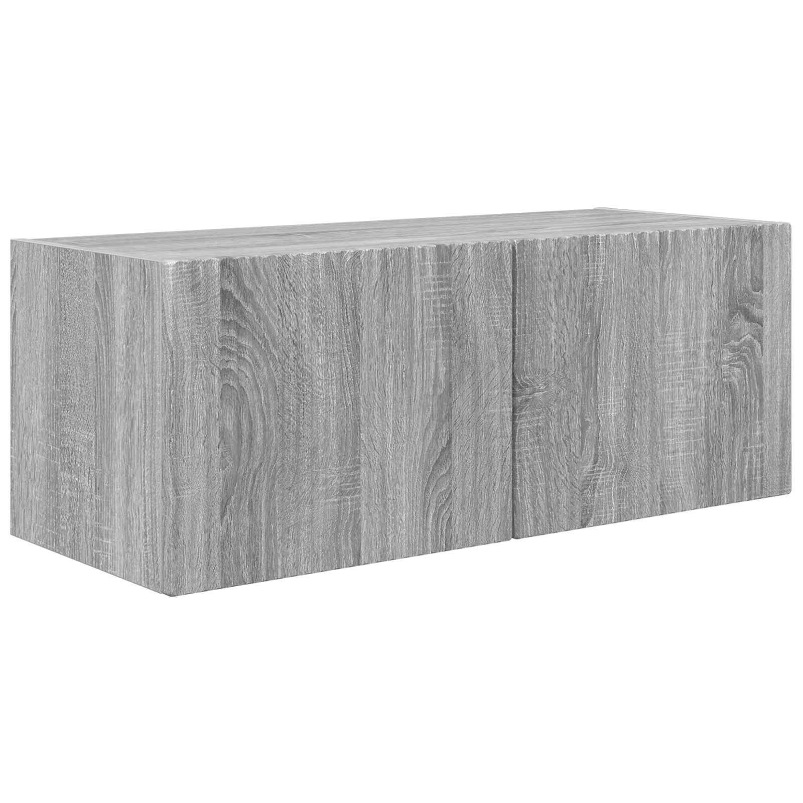 TV Wandkast Set Wandgemonteerd 4 pcs Grijs Sonoma Bewerkt hout is nu te koop bij PeponiXL, paradijselijk wonen!