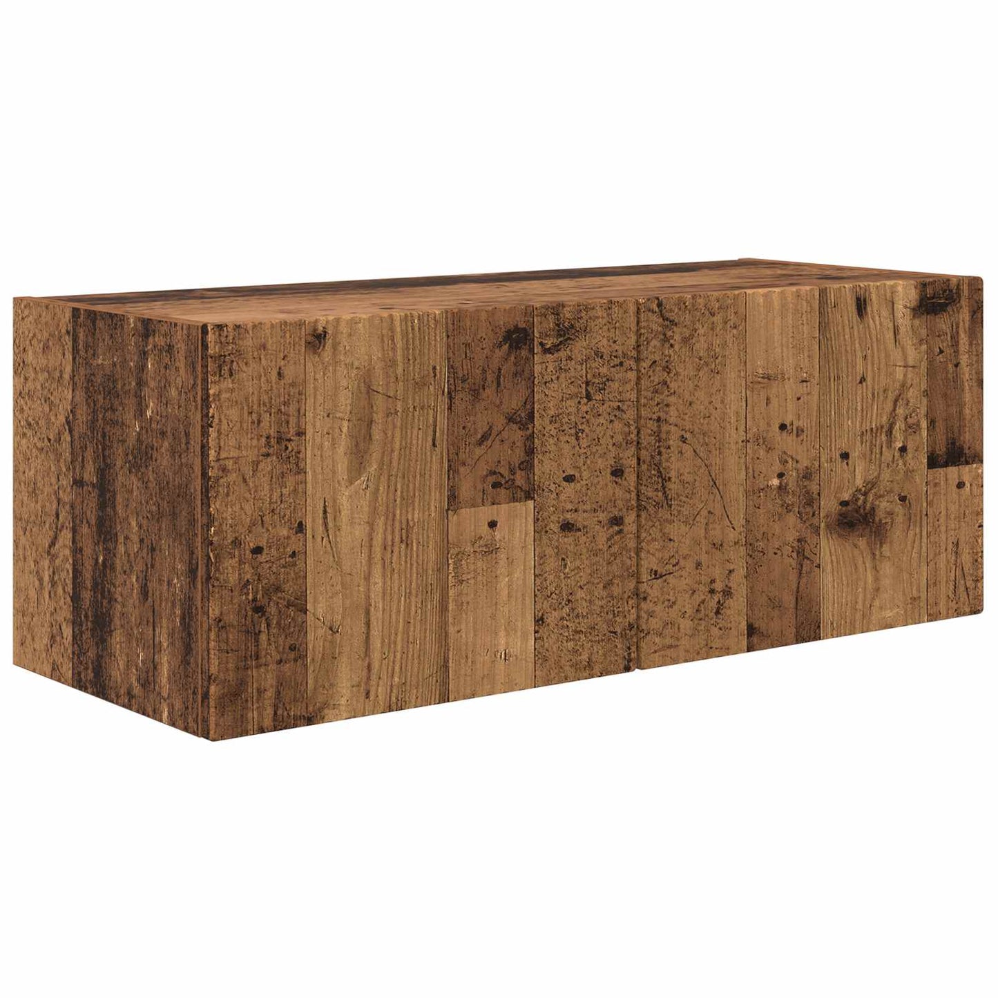 TV Wandkast Set Wandgemonteerd 4 pcs Oudhout Bewerkt hout is nu te koop bij PeponiXL, paradijselijk wonen!