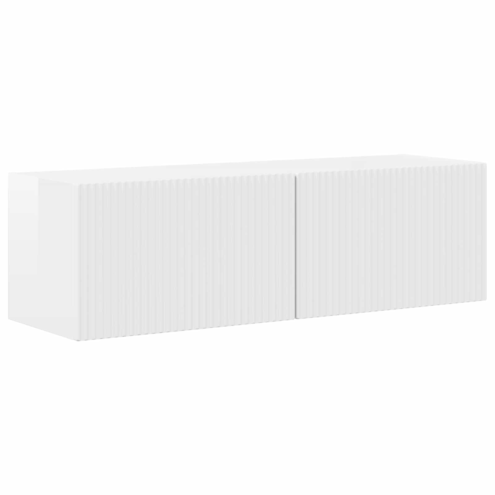 TV Wandkast Set Wandgemonteerd 4 pcs Hoogglans wit Bewerkt hout is nu te koop bij PeponiXL, paradijselijk wonen!