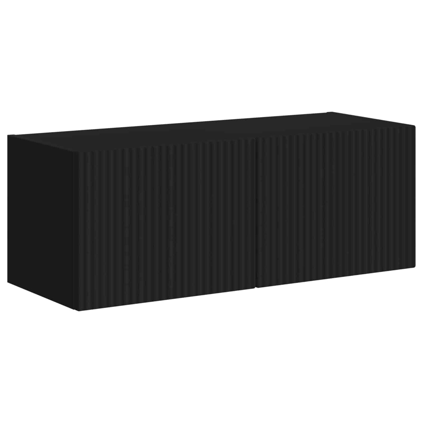 TV Wandkast Set Wandgemonteerd 6 pcs Zwart is nu te koop bij PeponiXL, paradijselijk wonen!