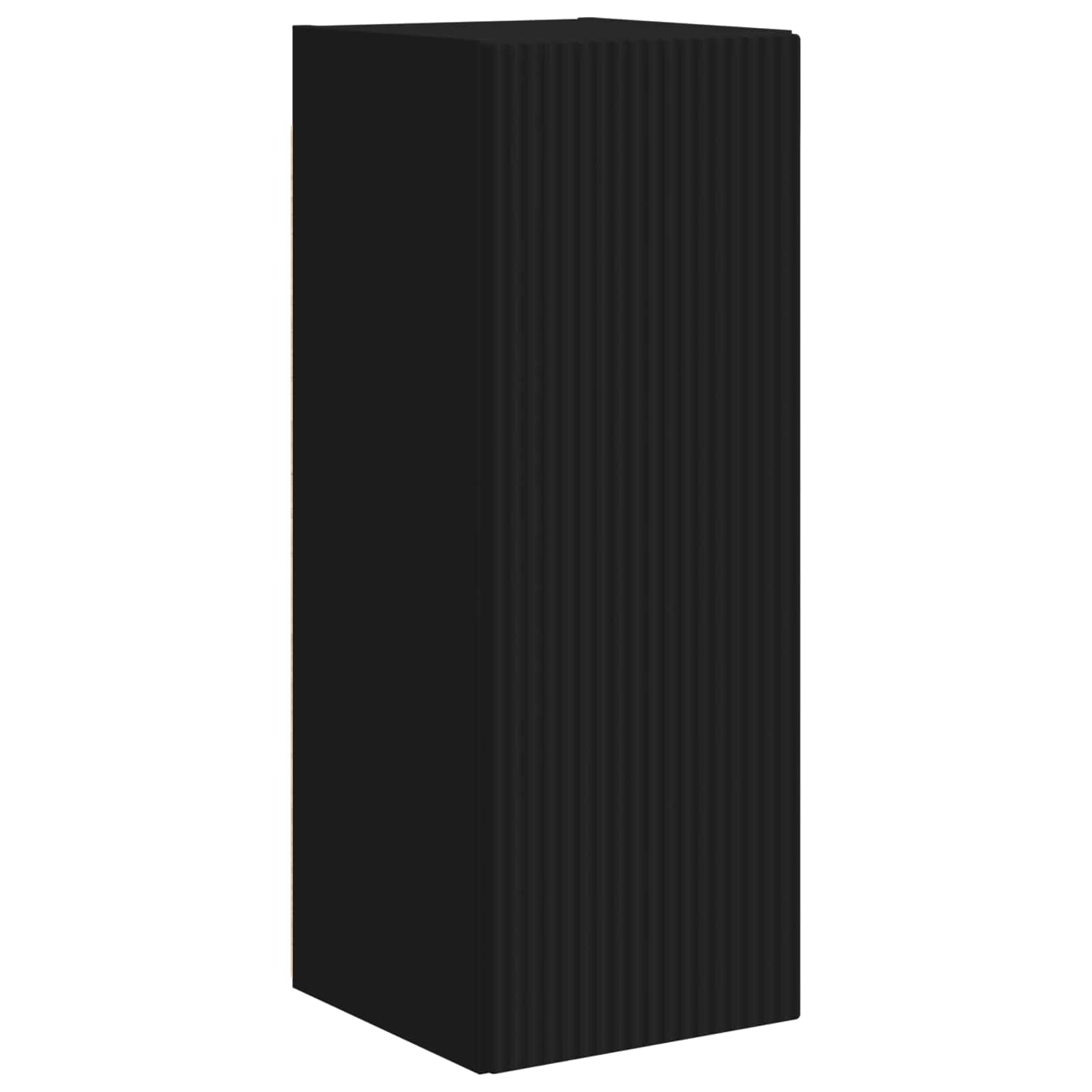 TV Wandkast Set Wandgemonteerd 6 pcs Zwart is nu te koop bij PeponiXL, paradijselijk wonen!
