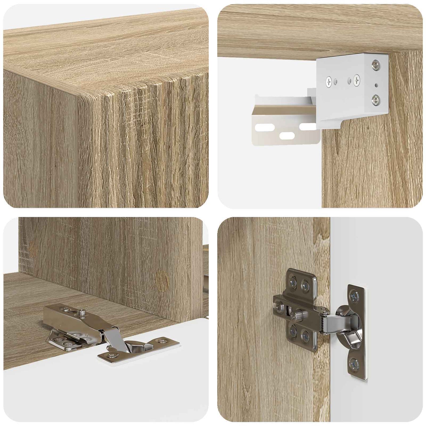 TV Wandkast Set Wandgemonteerd 6 pcs Sonoma Eiken is nu te koop bij PeponiXL, paradijselijk wonen!