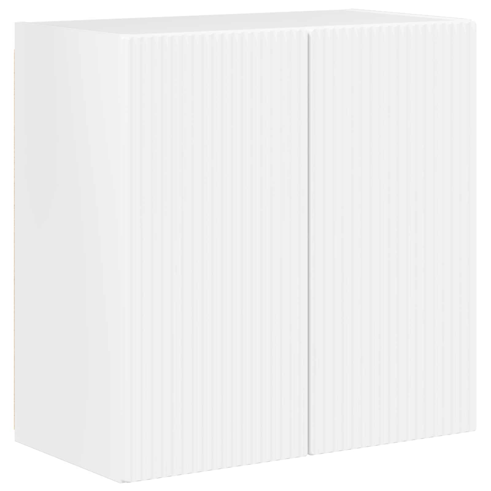 TV Wandkast Set Wandgemonteerd 6 pcs Hoogglans wit is nu te koop bij PeponiXL, paradijselijk wonen!
