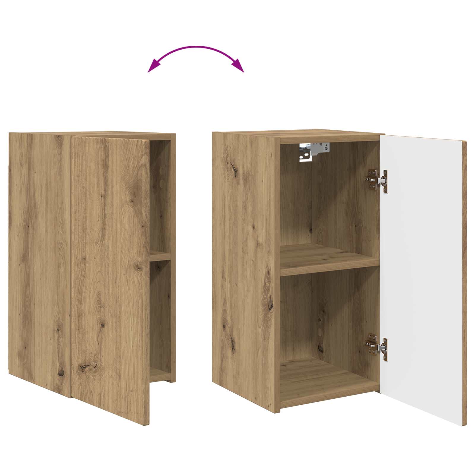 Tv-meubelset 2 pcs Artisan Eiken Bewerkt hout is nu te koop bij PeponiXL, paradijselijk wonen!
