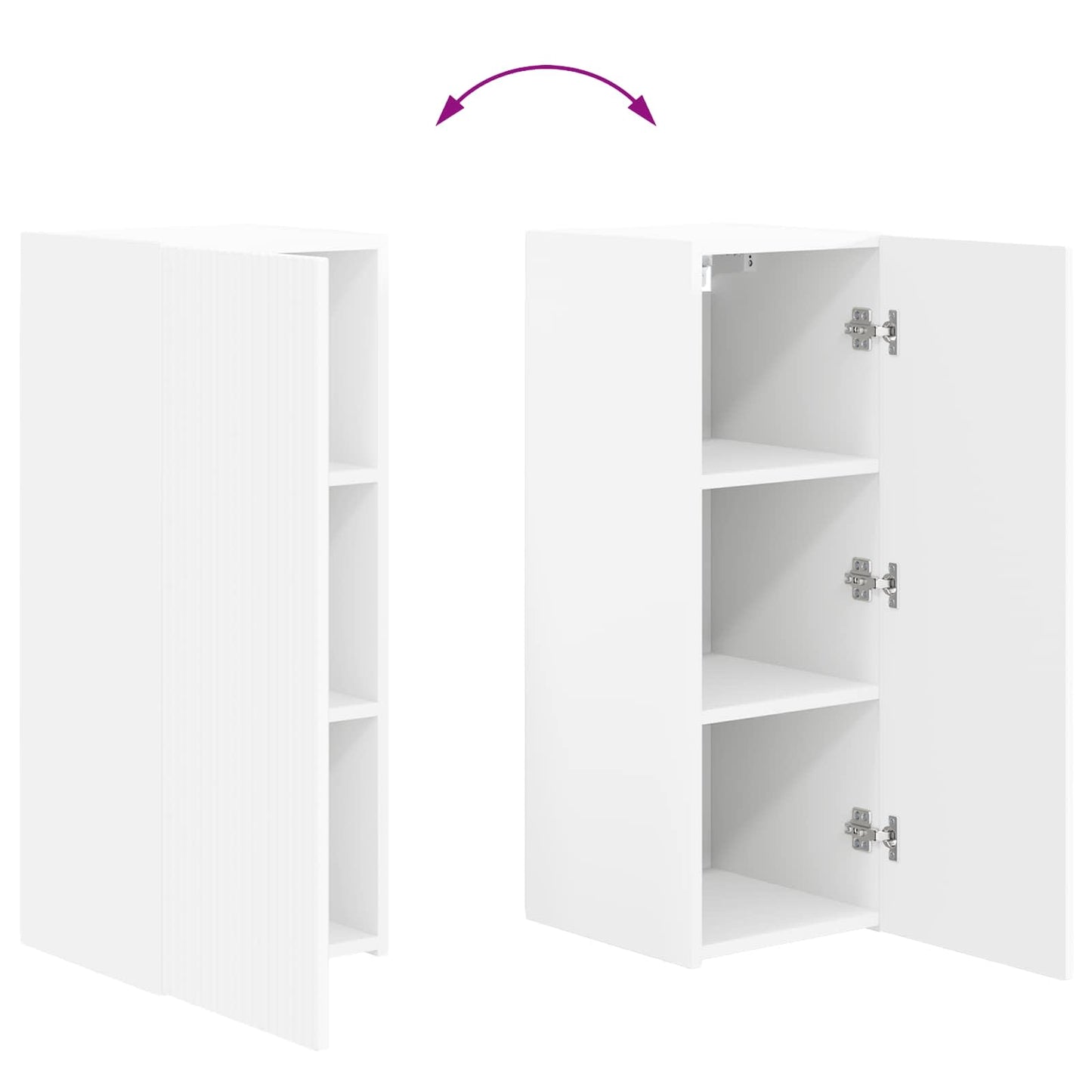 Tv-meubelset Wandgemonteerd 2 pcs Wit Bewerkt hout is nu te koop bij PeponiXL, paradijselijk wonen!