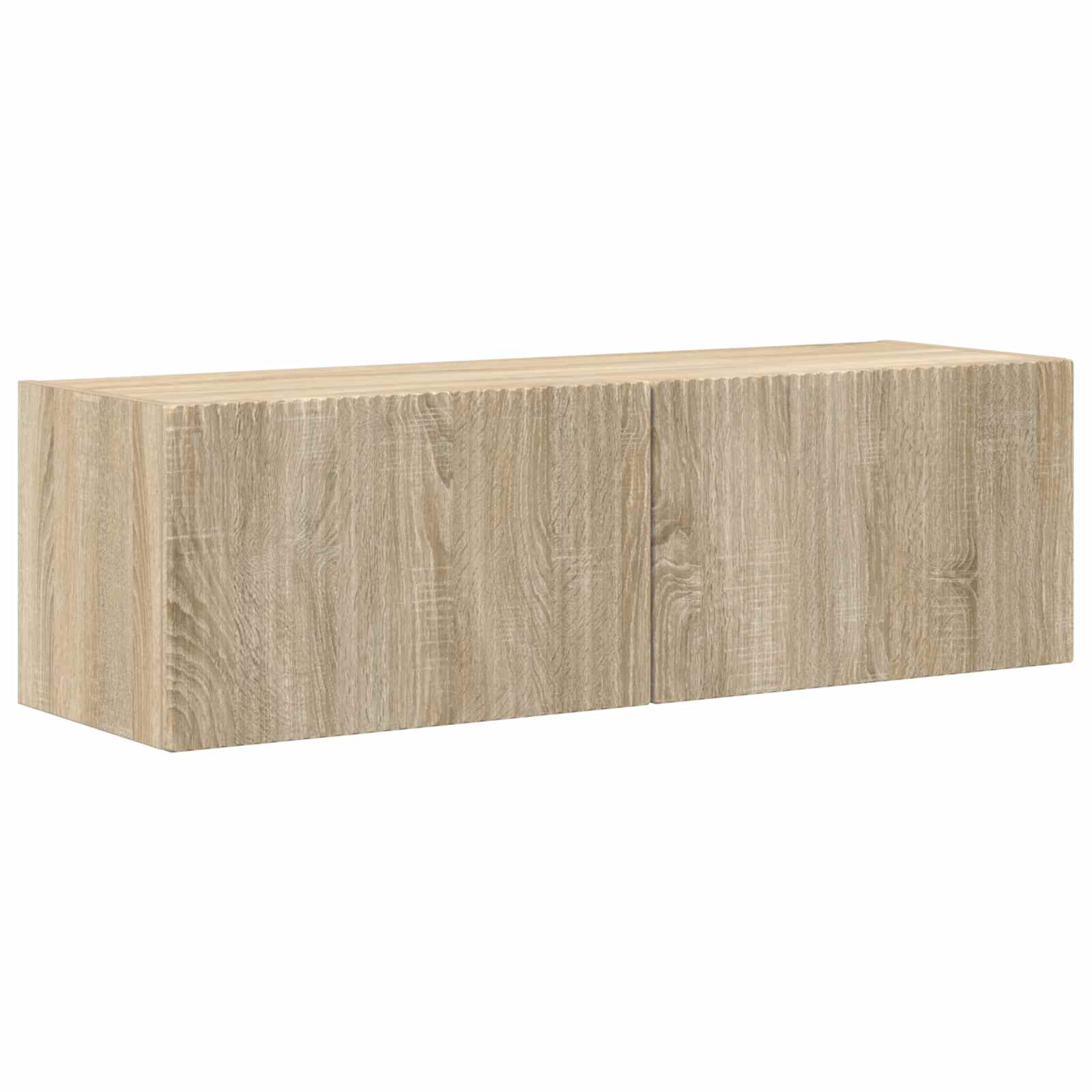 Tv-meubelset Wandgemonteerd 3 pcs Sonoma Eiken Bewerkt hout is nu te koop bij PeponiXL, paradijselijk wonen!