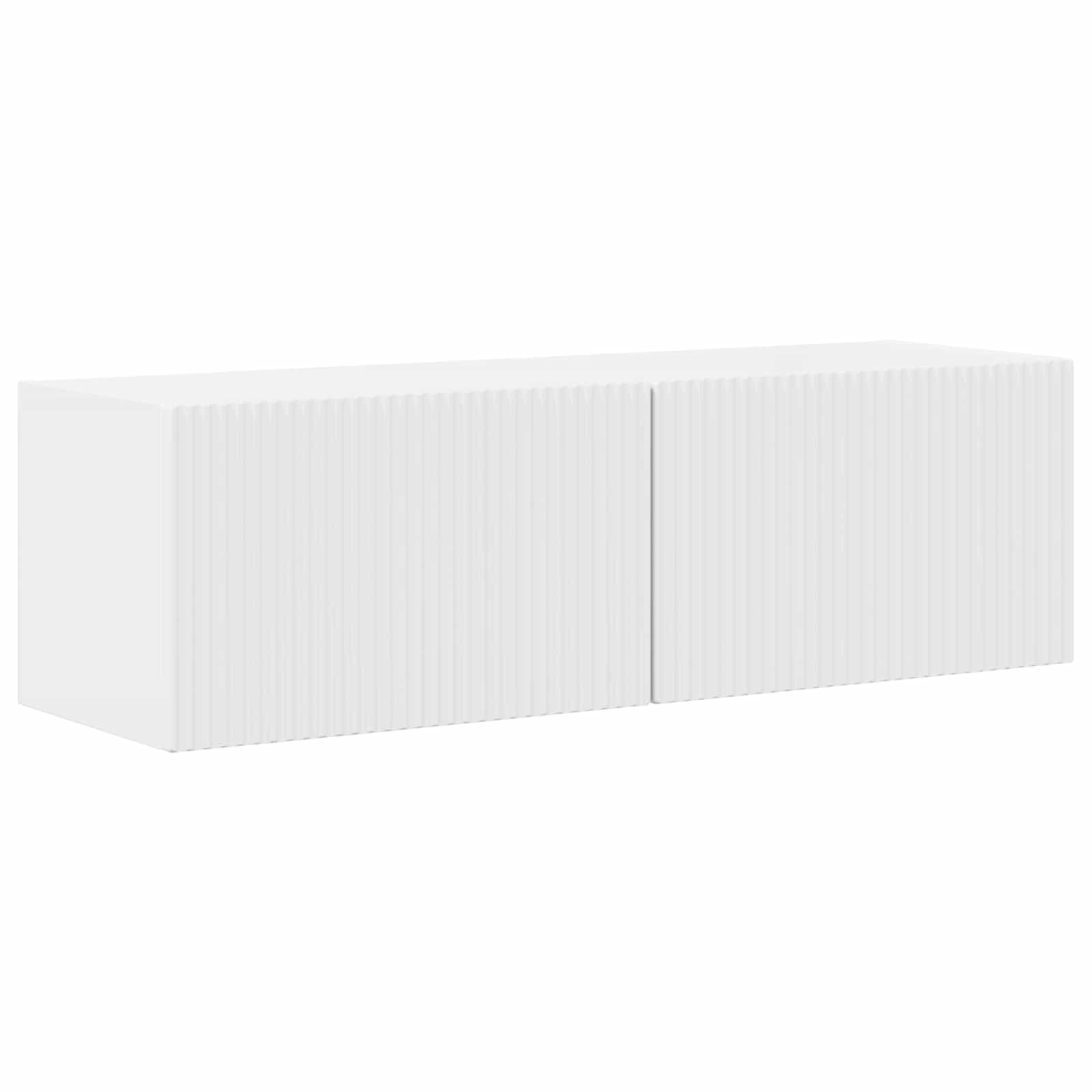 Tv-meubelset Wandgemonteerd 3 pcs Hoogglans wit Bewerkt hout is nu te koop bij PeponiXL, paradijselijk wonen!