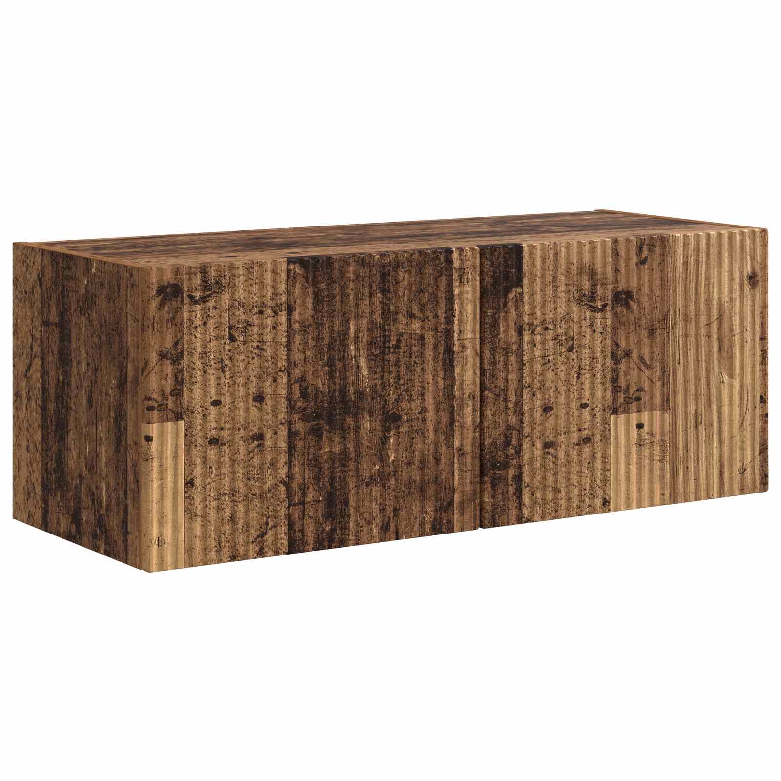 Tv-meubelset Wandgemonteerd 3 pcs Oudhout Bewerkt hout is nu te koop bij PeponiXL, paradijselijk wonen!
